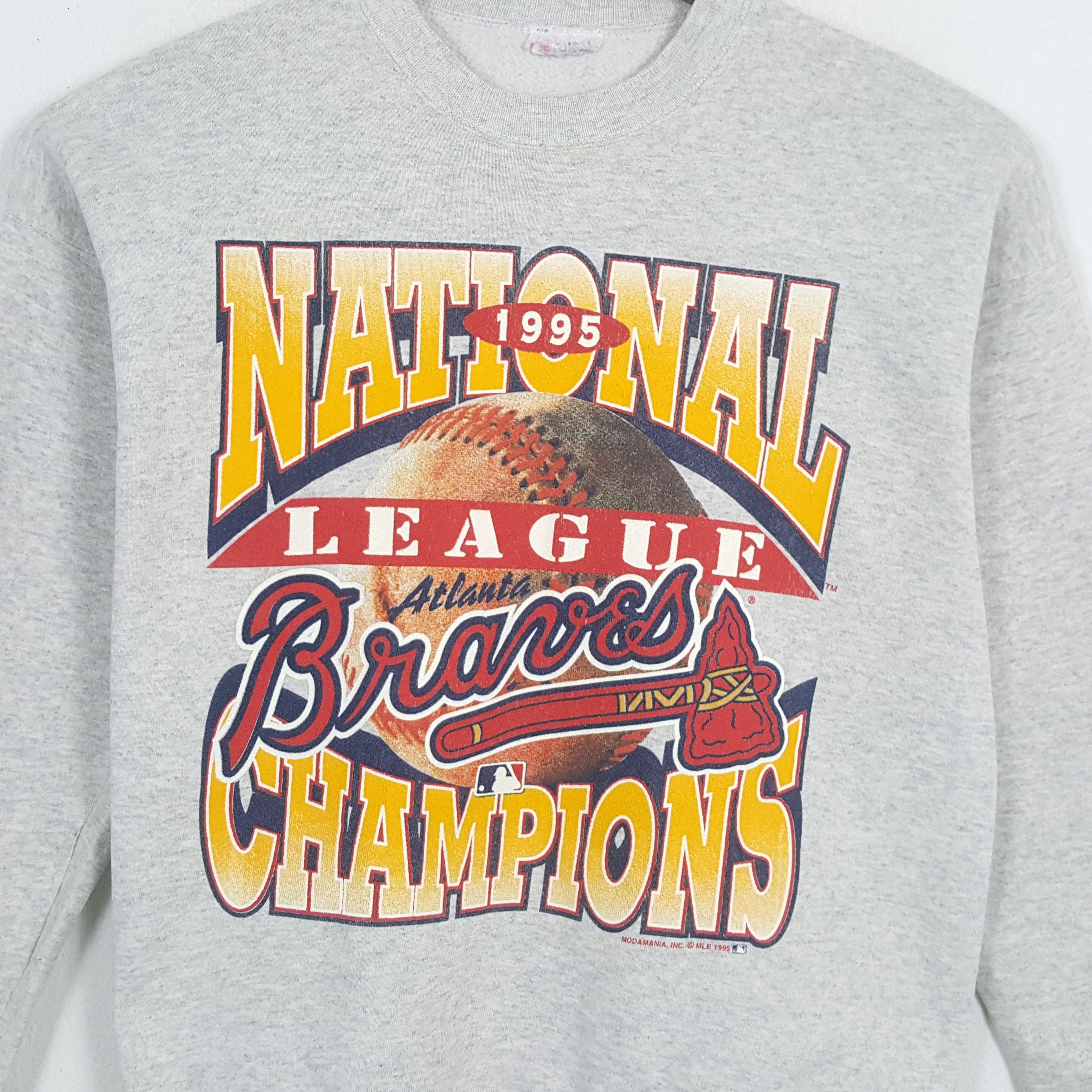 MLB × Vintage Vintage 90's ATLANTA BRAVES MLB Baseball Team Sweatshirts Size US L / EU 52-54 / 3 - 2 Thumbnail