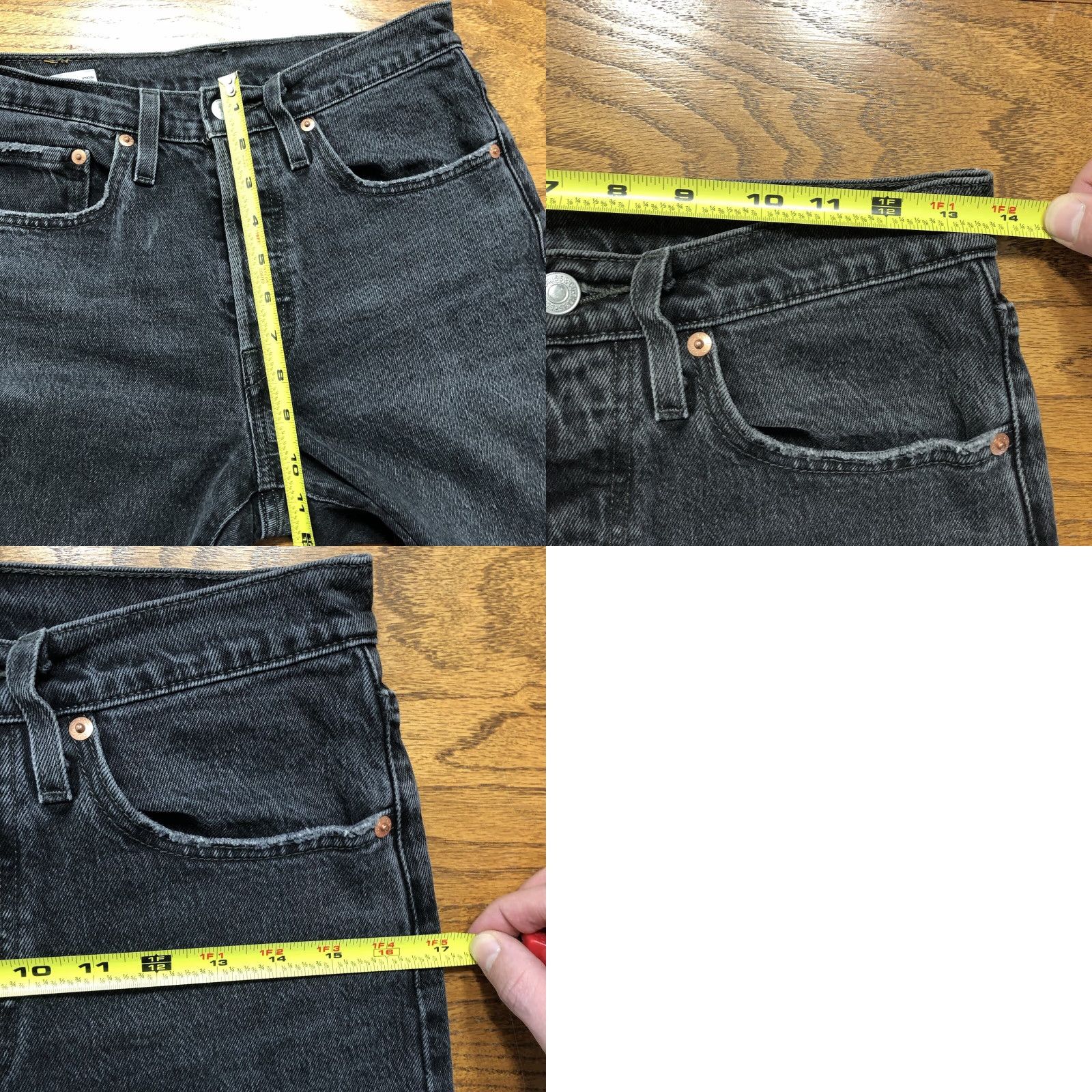 Levi's VINTAGE Levi's 501 Jeans Women Slim Black 26x27 Cotton Denim Medium Button Fly 5-Pocket USA 90s Mens Women Girls? Size 27" / US 4 / IT 40 - 9 Thumbnail