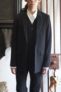 Devoa DEVOA Atsushi Murata Illustrated Lining Pinstripe Wool Vest Size US M / EU 48-50 / 2 - 5 Thumbnail