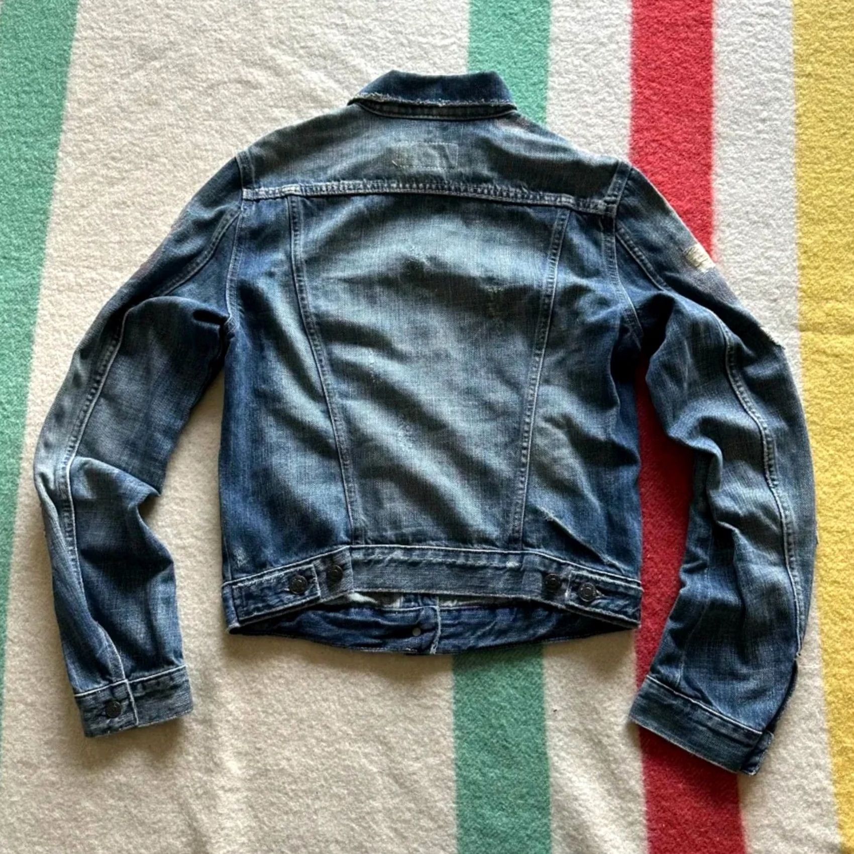 Ralph Lauren VINTAGE Denim & Supply Ralph Lauren Denim Jean Jacket S Unisex Adults Bomber Jacket Blue Cotton Reg Size Small Size US 29 - 4 Thumbnail