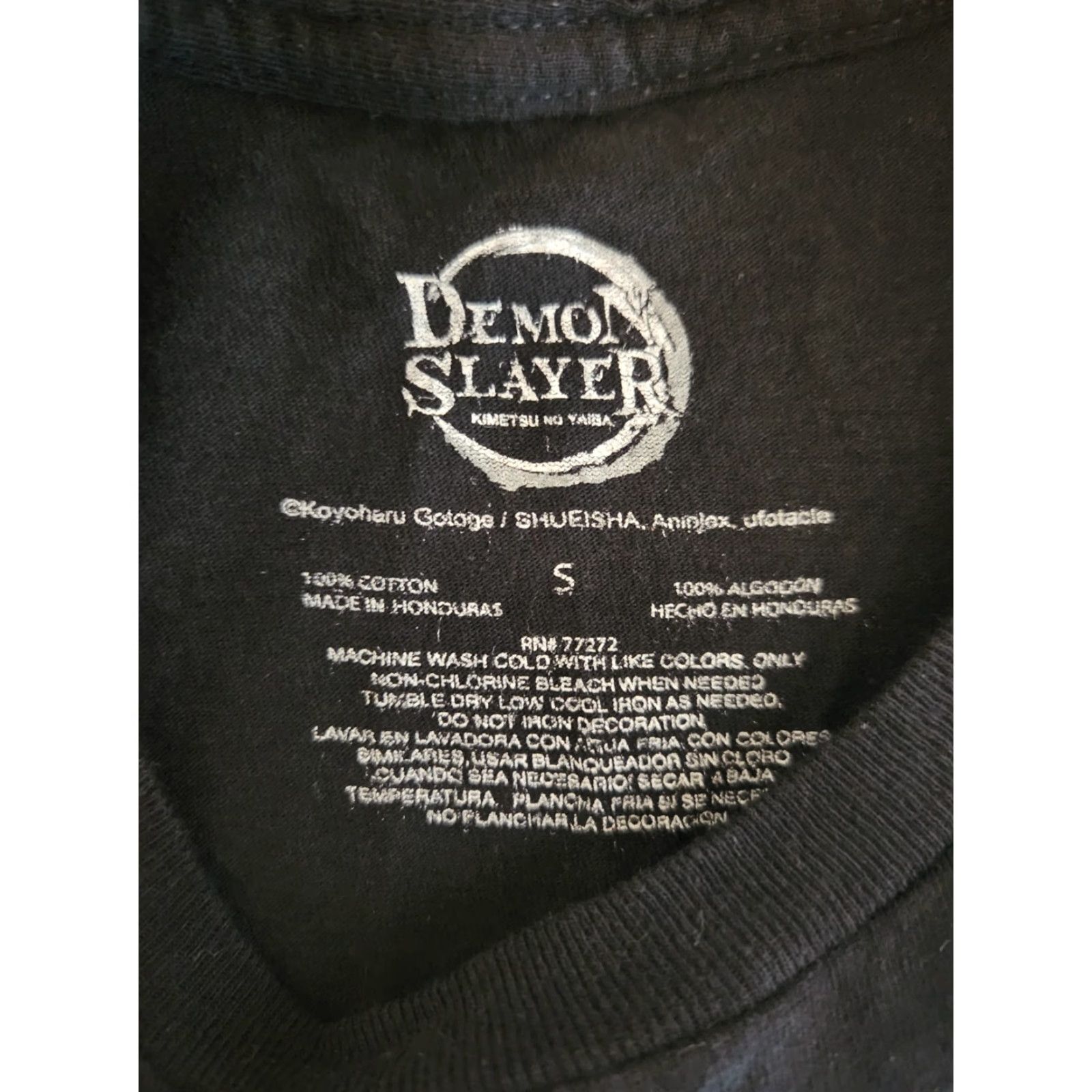 Vintage Demon Slayer Character Eyes T-Shirt Men S Black Graphic Shirt Crew Neck Short Sleeve EUC Size US S / EU 44-46 / 1 - 2 Thumbnail