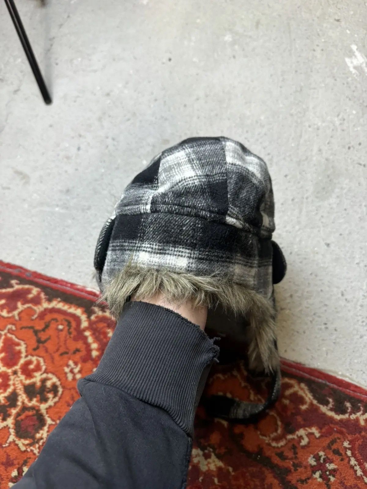 Japanese Brand × Vintage Vintage Y2K Japanese brand Ushanka opium Tweed hype fur hat Size ONE SIZE - 5 Thumbnail