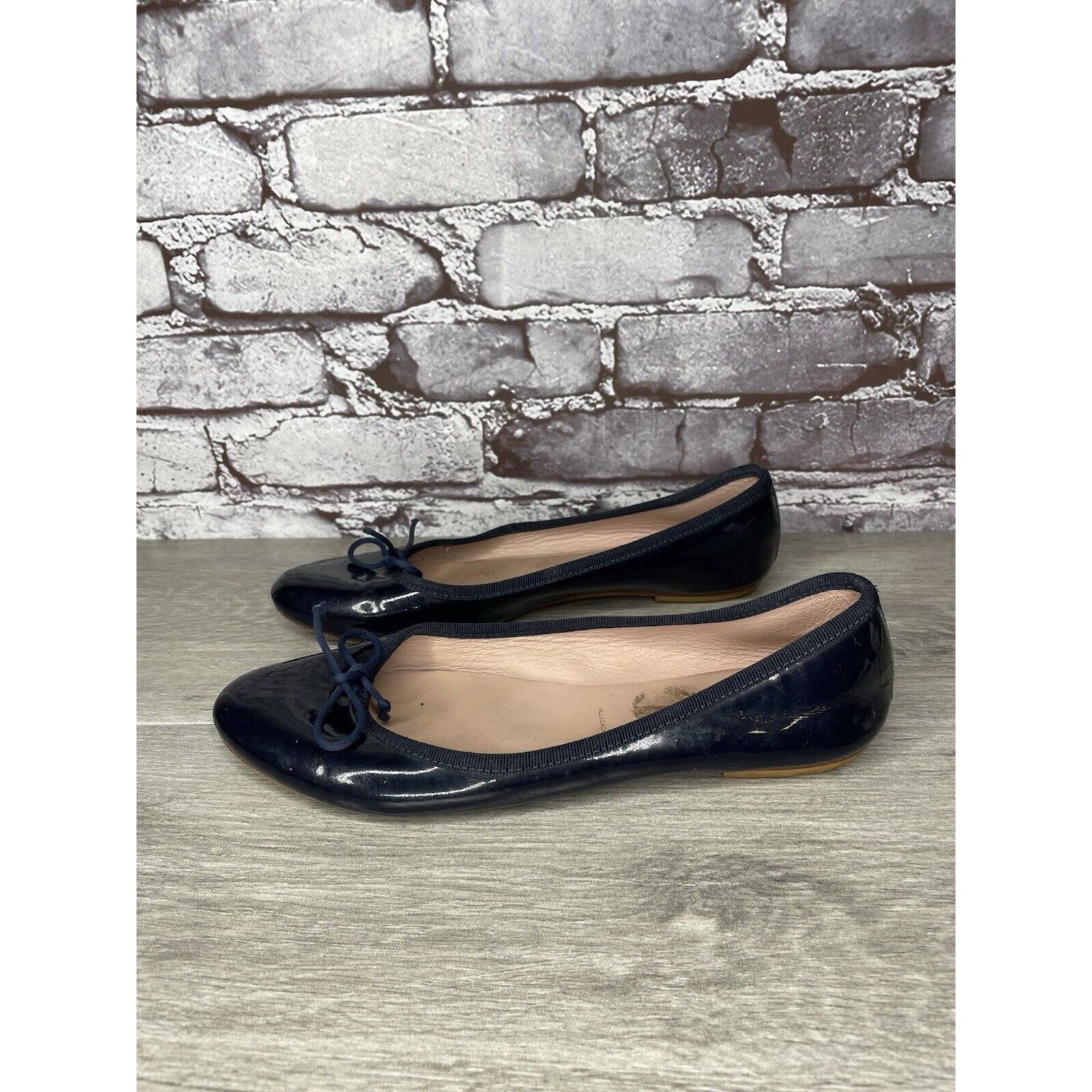 Summit Clothing Summit White Mountain Navy Blue Patent Bow Ballet Flats Wome Size US 8.5 / IT 38.5 - 5 Thumbnail