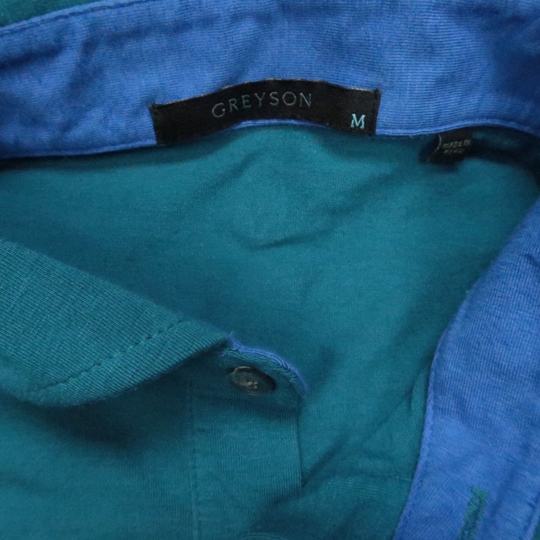 Vintage VINTAGE Greyson Polo Shirt Mens Medium Blue Performance Golf Casual Short Sleeve Size US M / EU 48-50 / 2 - 3 Thumbnail