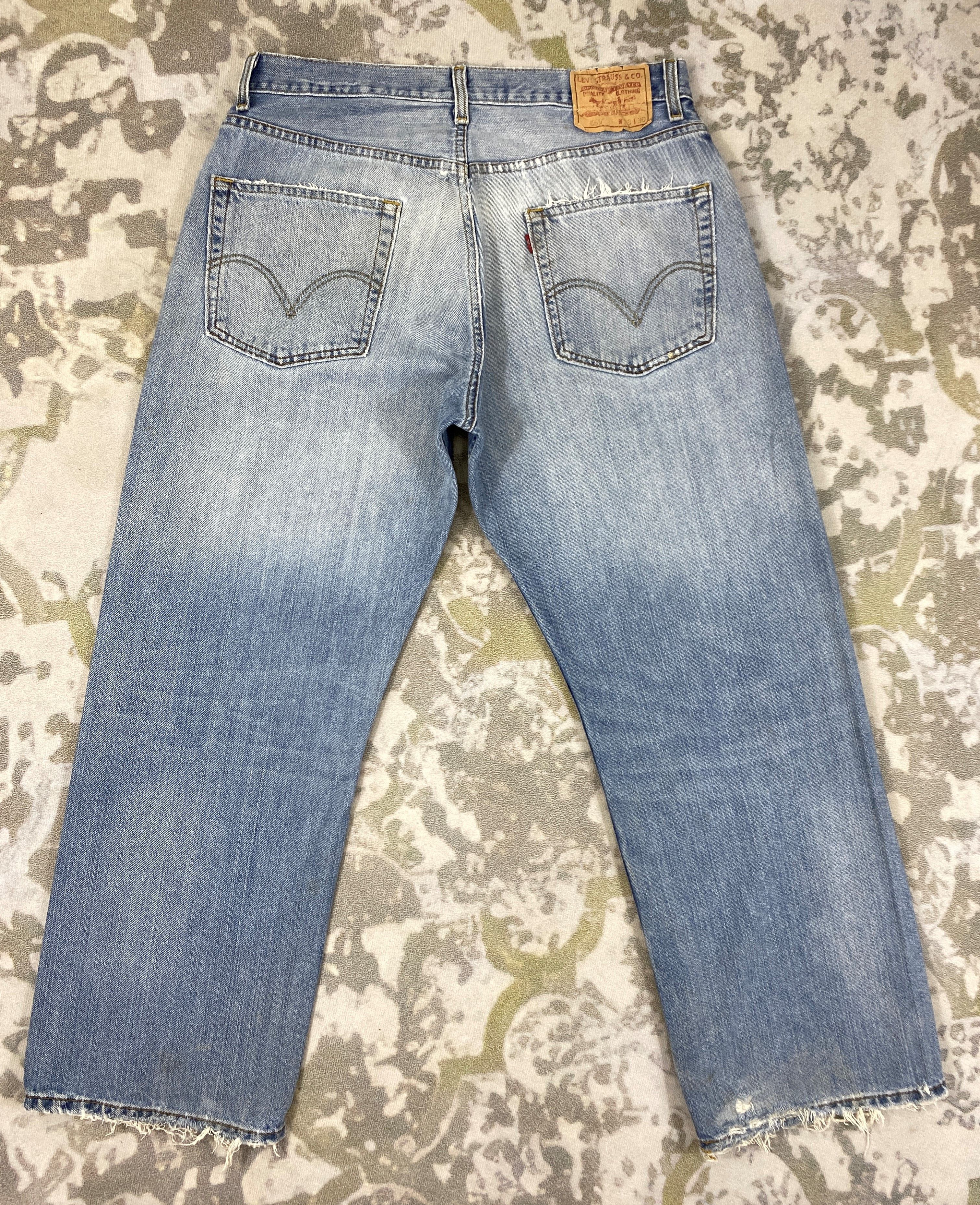 Levi's Blue Wash Vintage Levi's 569 Loose Straight Denim -JN420 Size US 33 - 2 Thumbnail