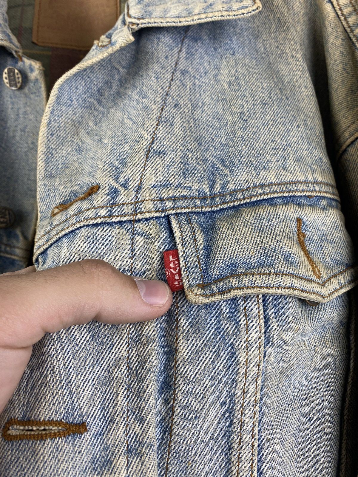 Levi's × Vintage 80s🔥Levis 598 Usa Blue Dirty Vntg Insulated Denim Jacket Size US L / EU 52-54 / 3 - 7 Thumbnail