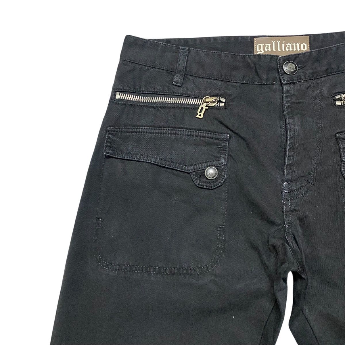 John Galliano John Galliano Black Cargo Pants Size US 34 / EU 50 - 4 Thumbnail