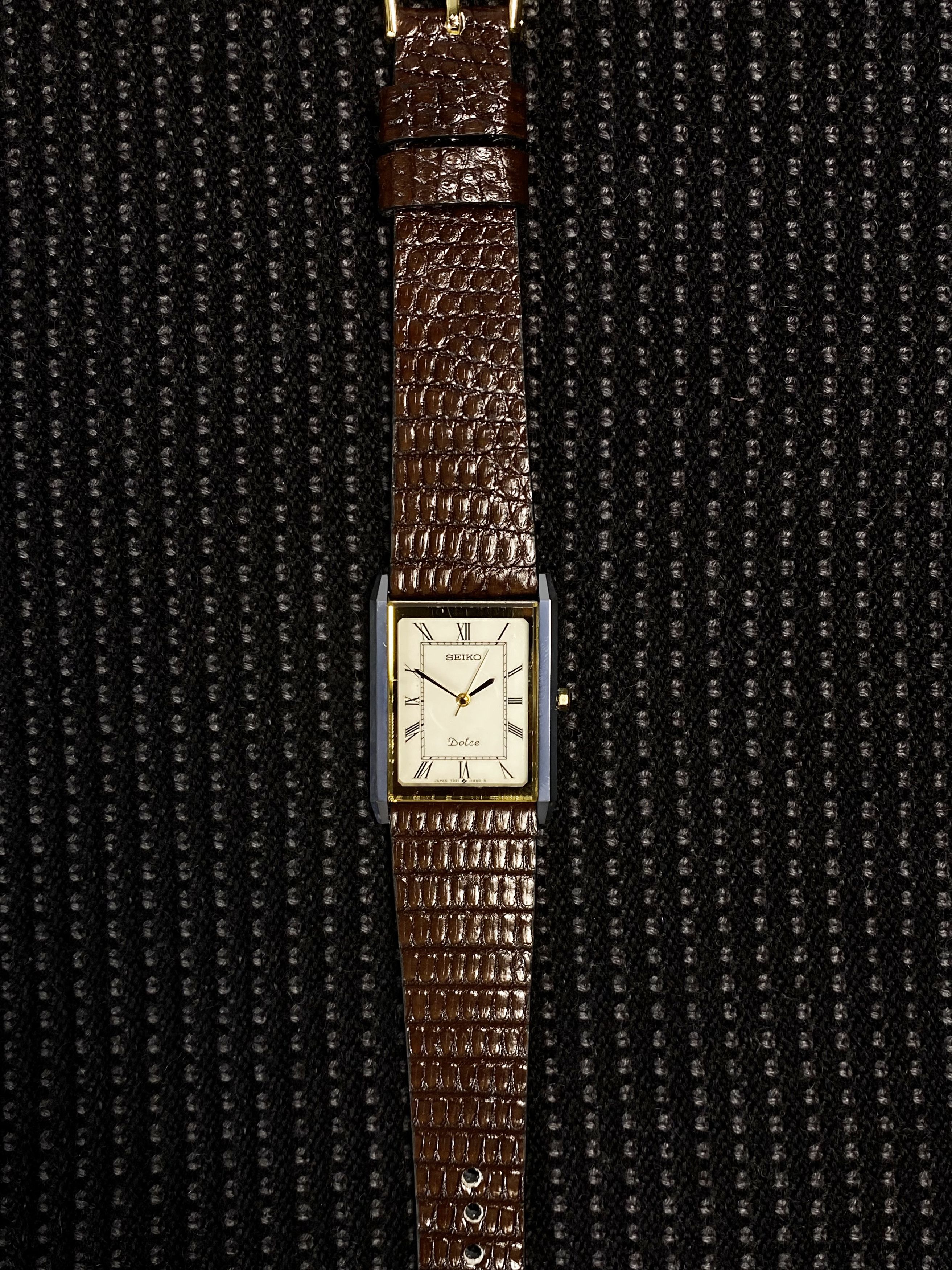 Seiko × Vintage 💥 Vtg 80's Seiko Dolce Tank Tungsten Carbide Size ONE SIZE - 6 Thumbnail