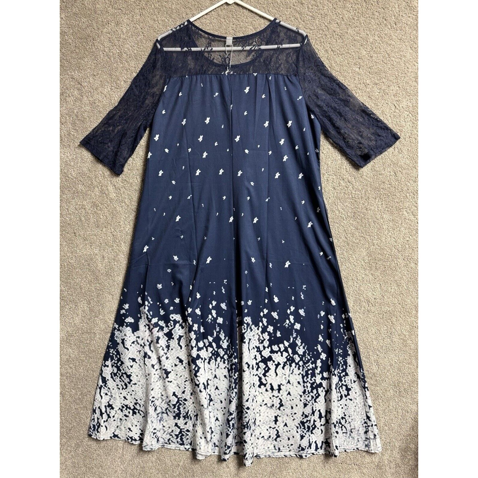 Other Whimsigoth Maxi Dress XL Ombre Lace Artsy Gradient Festival Size XL / US 12-14 / IT 48-50 - 9 Thumbnail