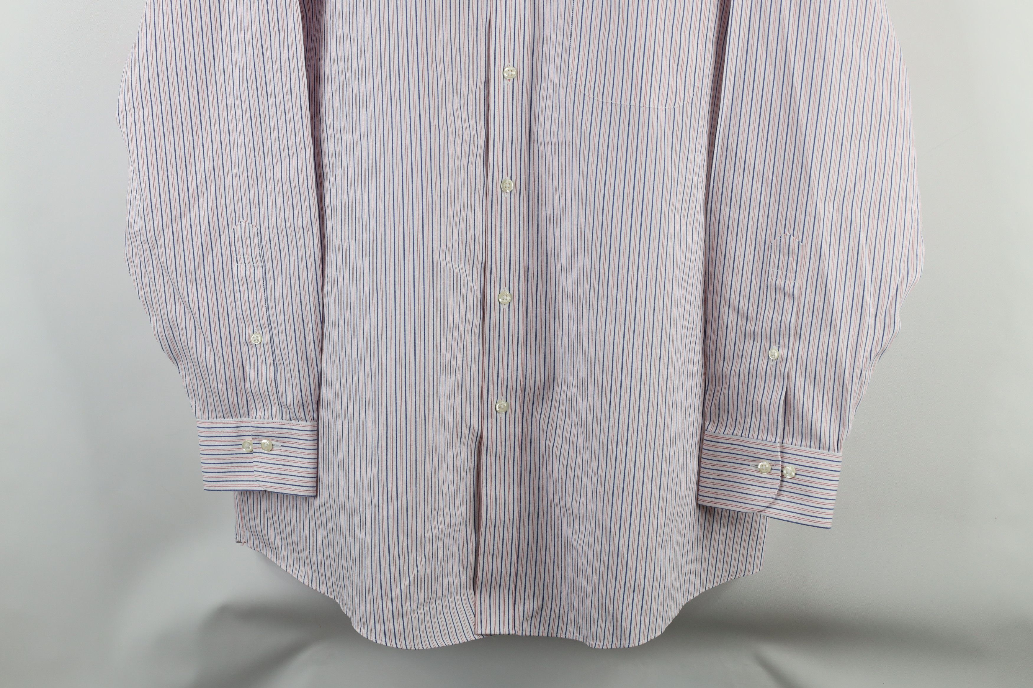 Brooks Brothers × Vintage Vintage Brooks Brothers Striped Collared Button Shirt Cotton Size US L / EU 52-54 / 3 - 3 Thumbnail
