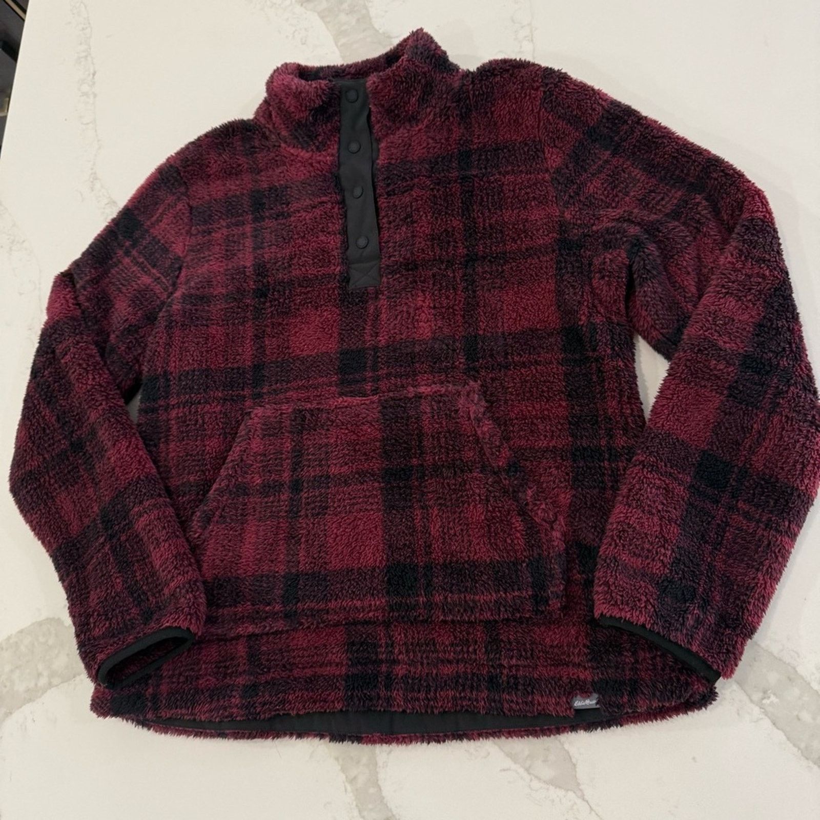 Eddie Bauer Eddie Bauer Fleece Henley Snap Pullover Sweater Womens Large Size L / US 10 / IT 46 - 2 Thumbnail