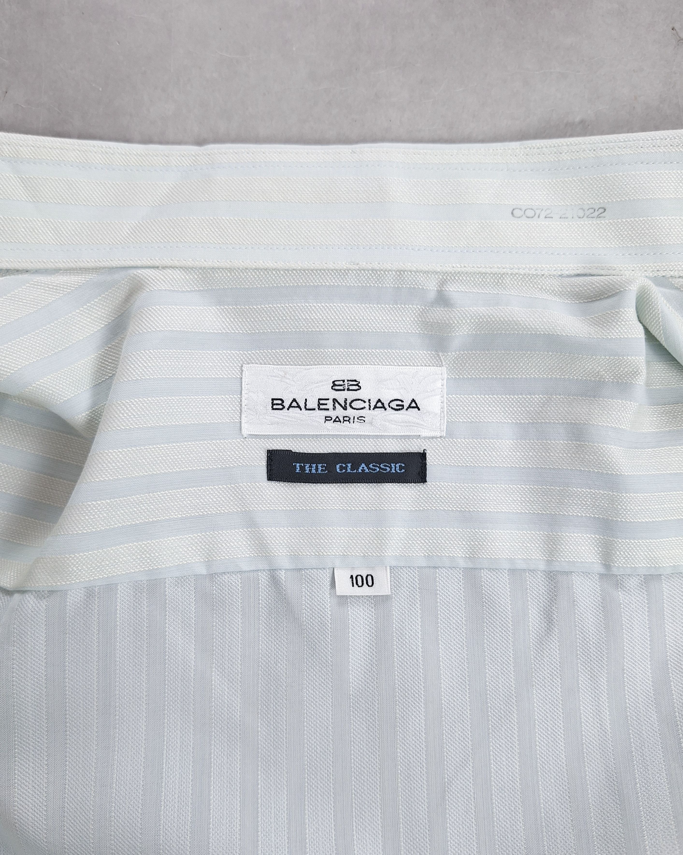Balenciaga Vintage Balenciaga Striped Shirt Size US L / EU 52-54 / 3 - 8 Thumbnail