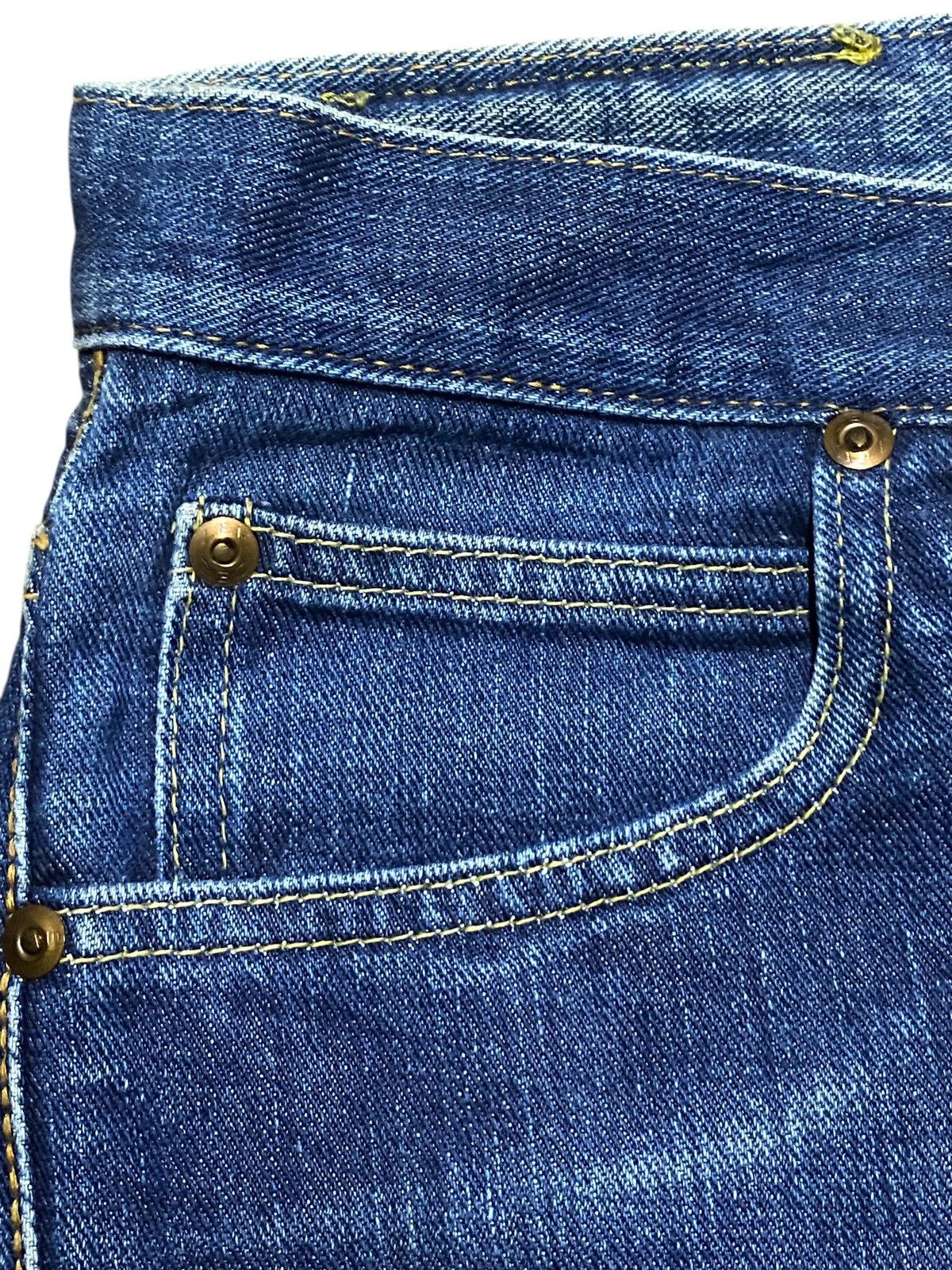 Lee Lee Japan Half Selvedge Blue Wash Distressed Jeans Size US 28 / EU 44 - 9 Thumbnail