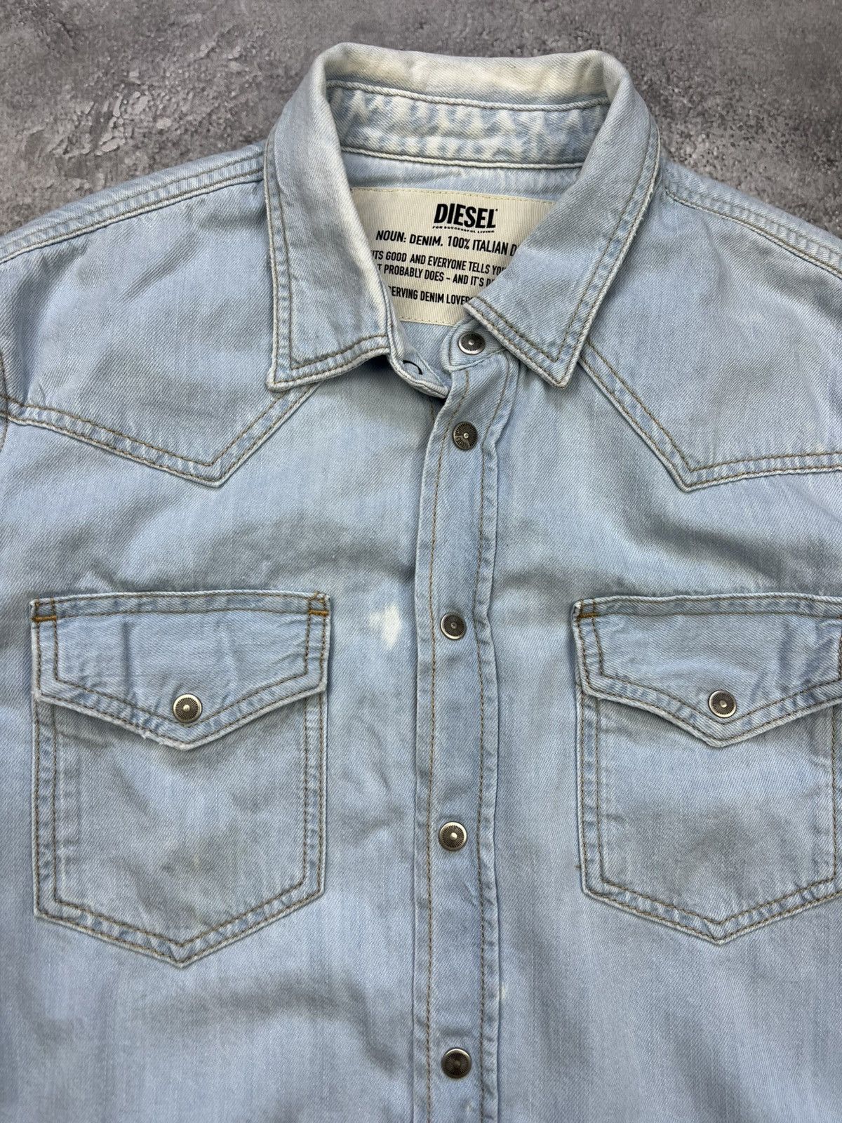 Diesel Diesel Blue Denim Shirt Button Classic Mens Size US M / EU 48-50 / 2 - 3 Thumbnail