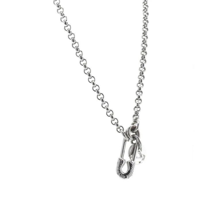 Vivienne Westwood Vivienne Westwood Silver Imogene Safety Pin Necklace 0079 Size ONE SIZE - 1 Thumbnail