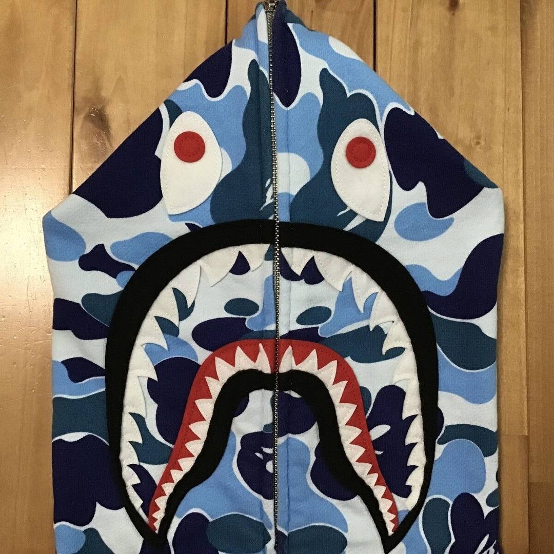 BAPE ABC camo Blue shark full zip hoodie a bathing ape PONR