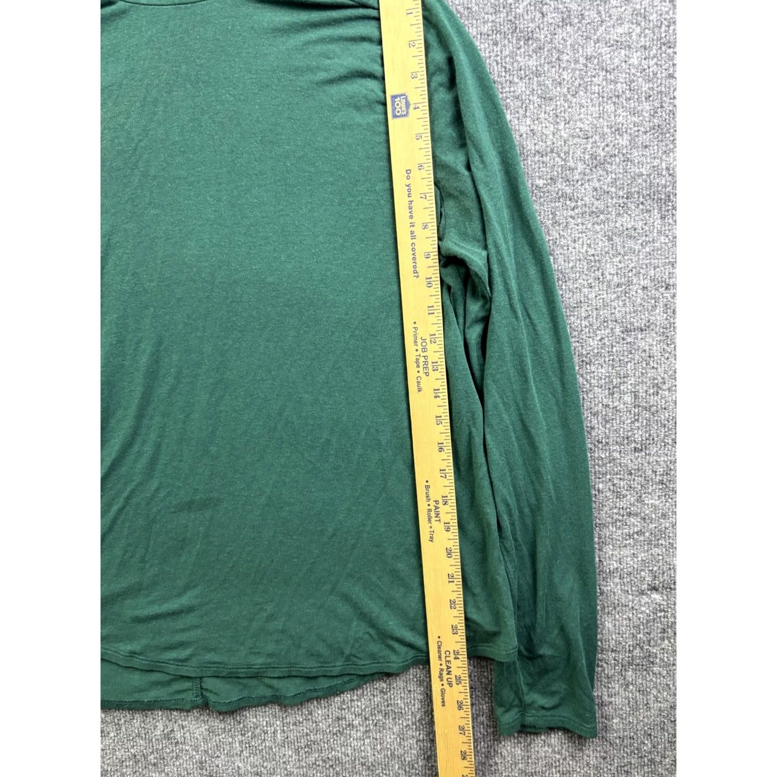 Prana prAna Shirt Womens XL Green Turtleneck Long Sleeve Jersey Top Stretch Size XL / US 12-14 / IT 48-50 - 2 Thumbnail