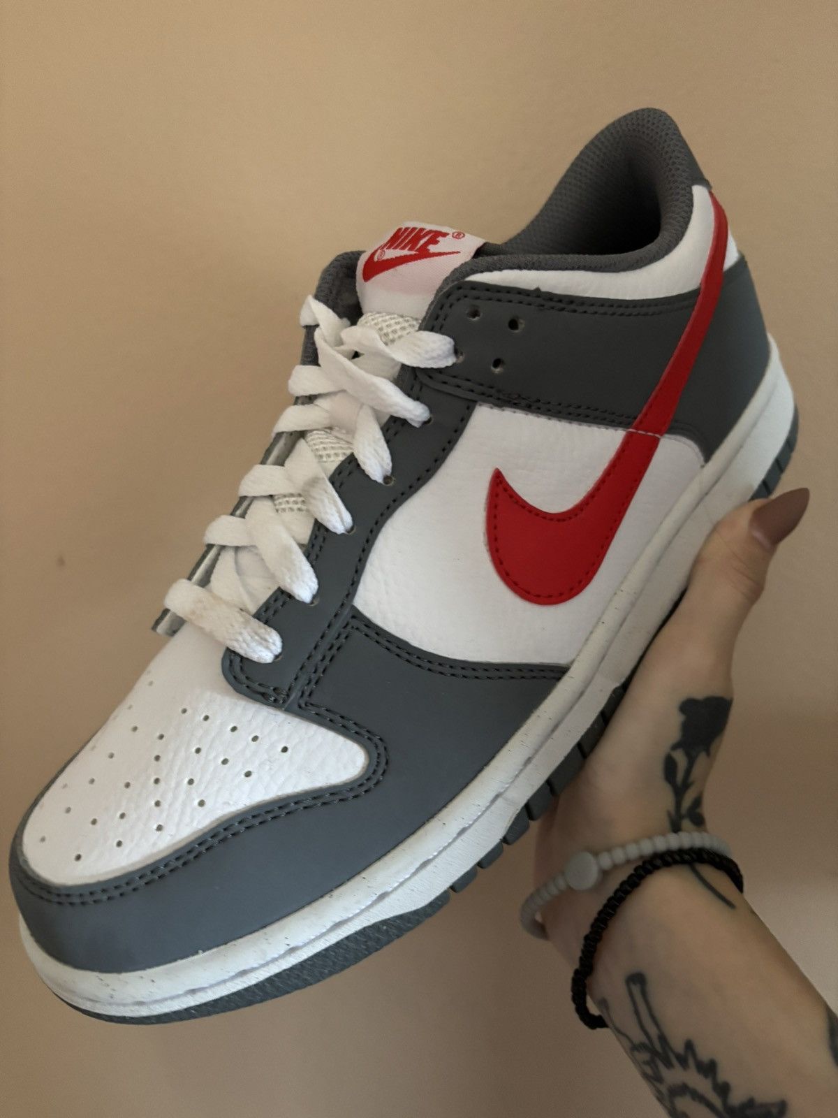 Nike Nike Dunk Low Next Nature GS ‘Smoke Grey Light Crimson' Size US 6.5 / EU 39-40 - 1 Thumbnail