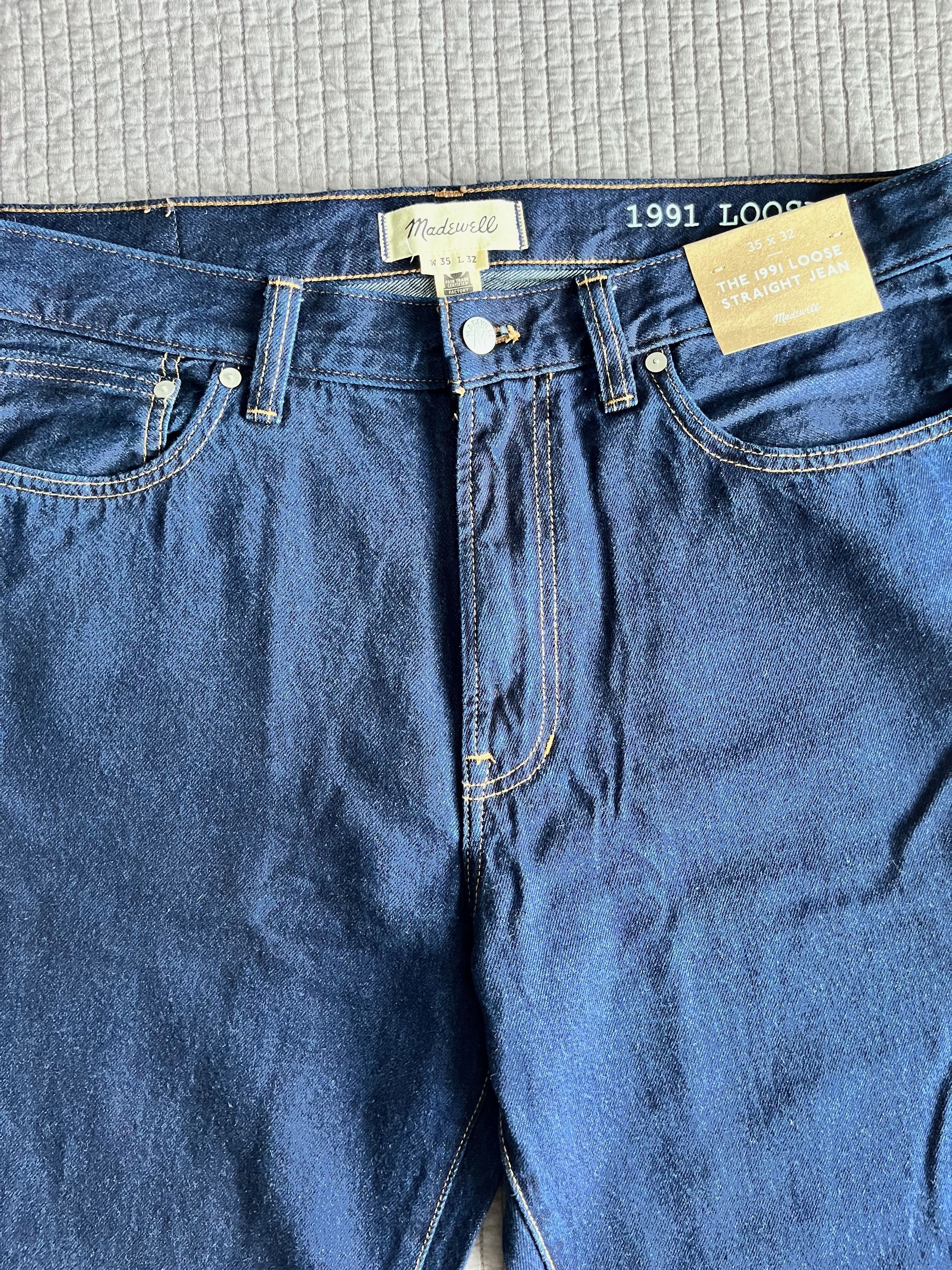 Madewell 1991 Loose Strait Jeans in Rinse Wash 35 x 32 Size US 35 - 3 Thumbnail
