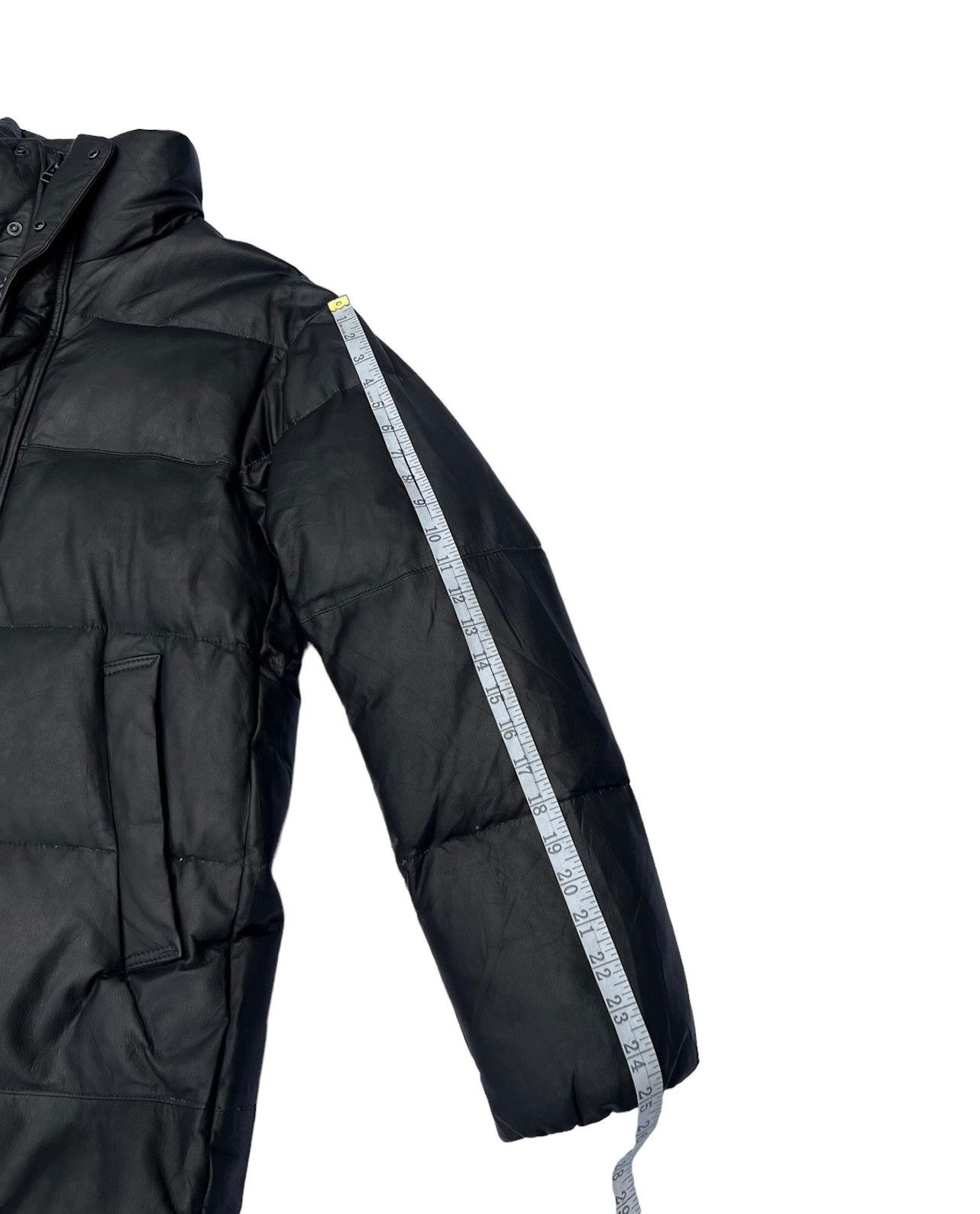 Naissance NAISSANCE Japan Black Leather Down Puffer Parka Jacket Size US M / EU 48-50 / 2 - 4 Thumbnail