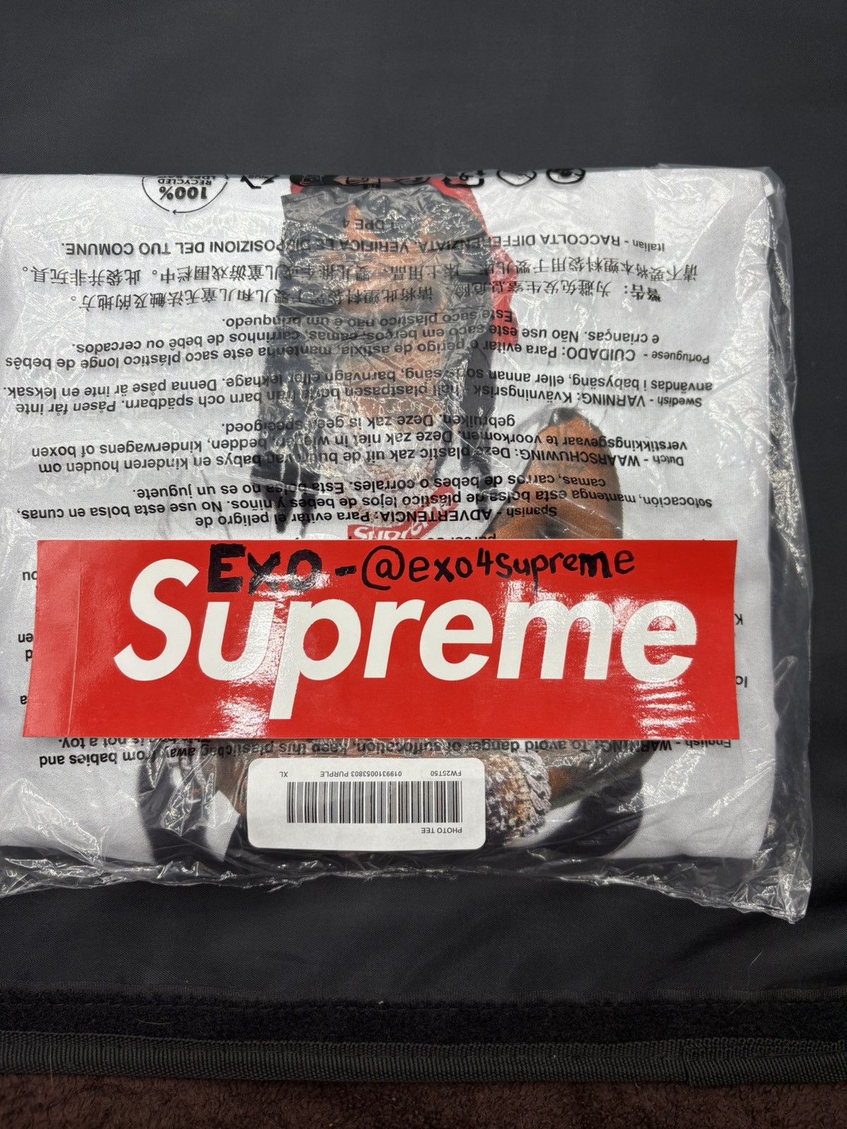 Supreme Supreme Playboi Carti Photo Tee - Purple - XL Size US XL / EU 56 / 4 - 5 Thumbnail