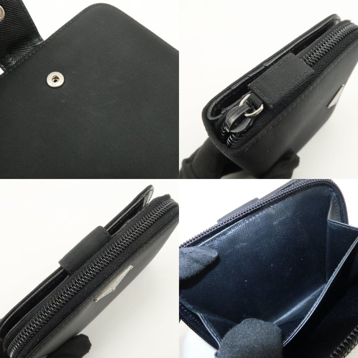 Prada Prada Tessuto Nylon Zippy Compact Wallet Black Size ONE SIZE - 6 Thumbnail