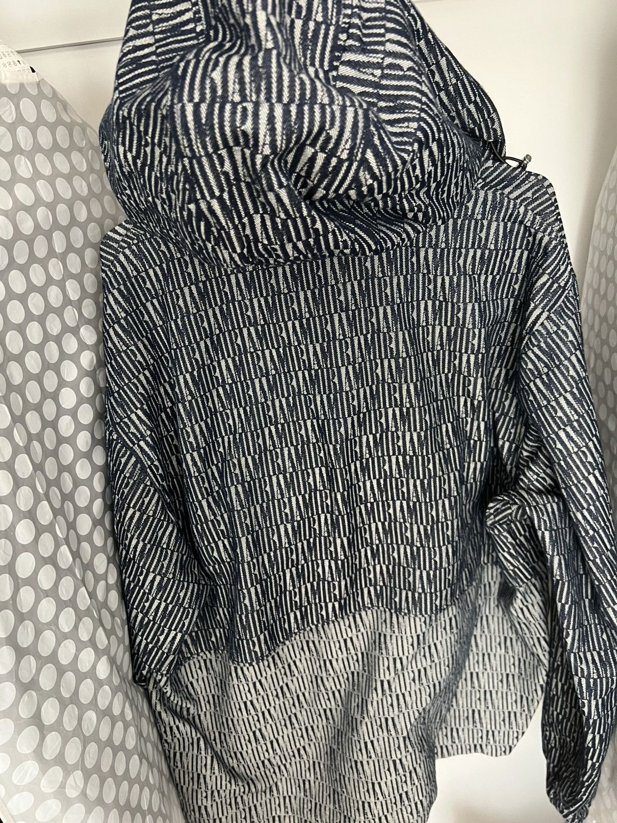 Amiri Amiri Denim Logo Jacquard Parka Anorak Jacket Size US M / EU 48-50 / 2 - 3 Thumbnail