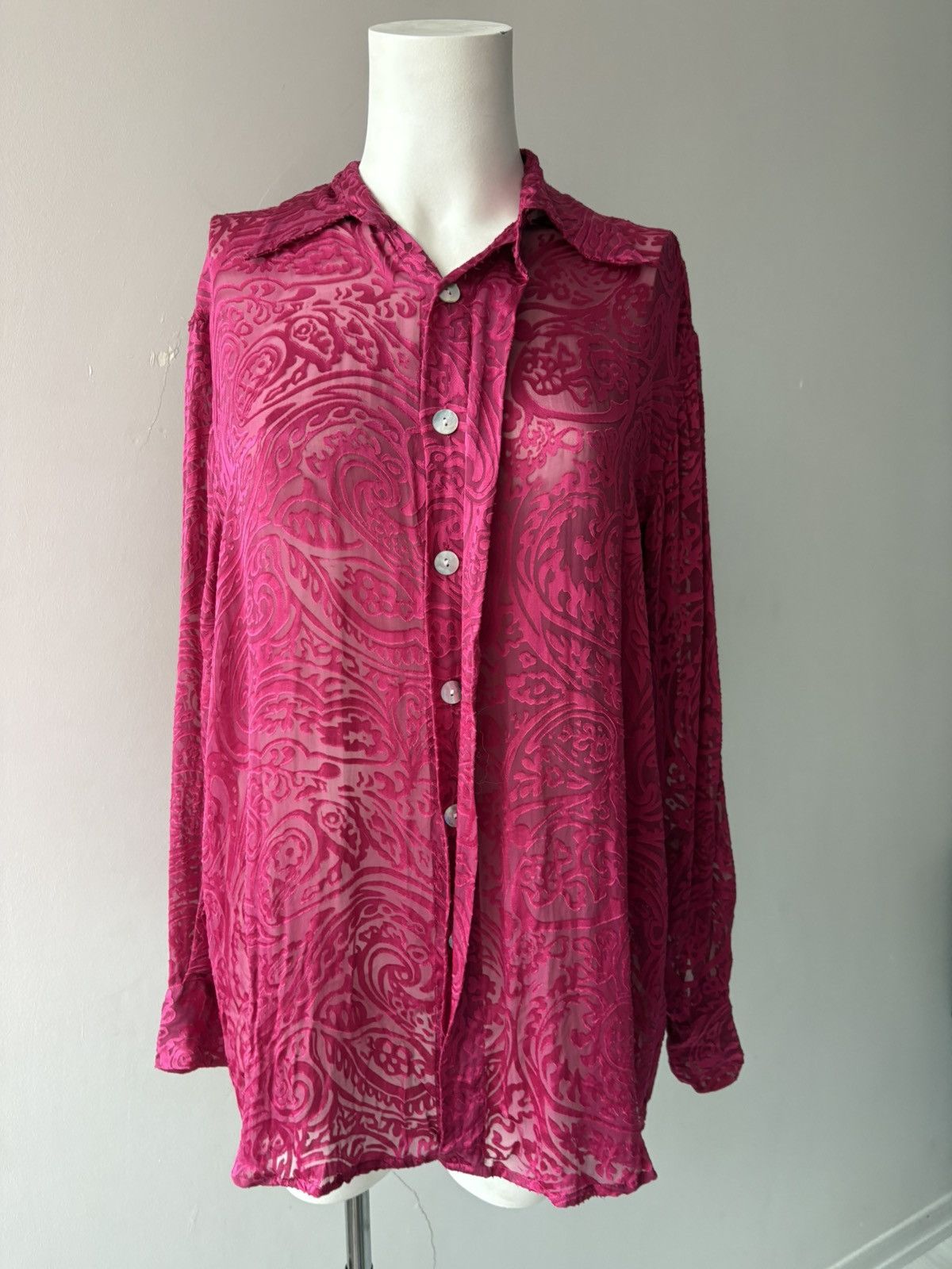 Vintage Silk and Cashmere shirt Size XL / US 12-14 / IT 48-50 - 11 Thumbnail