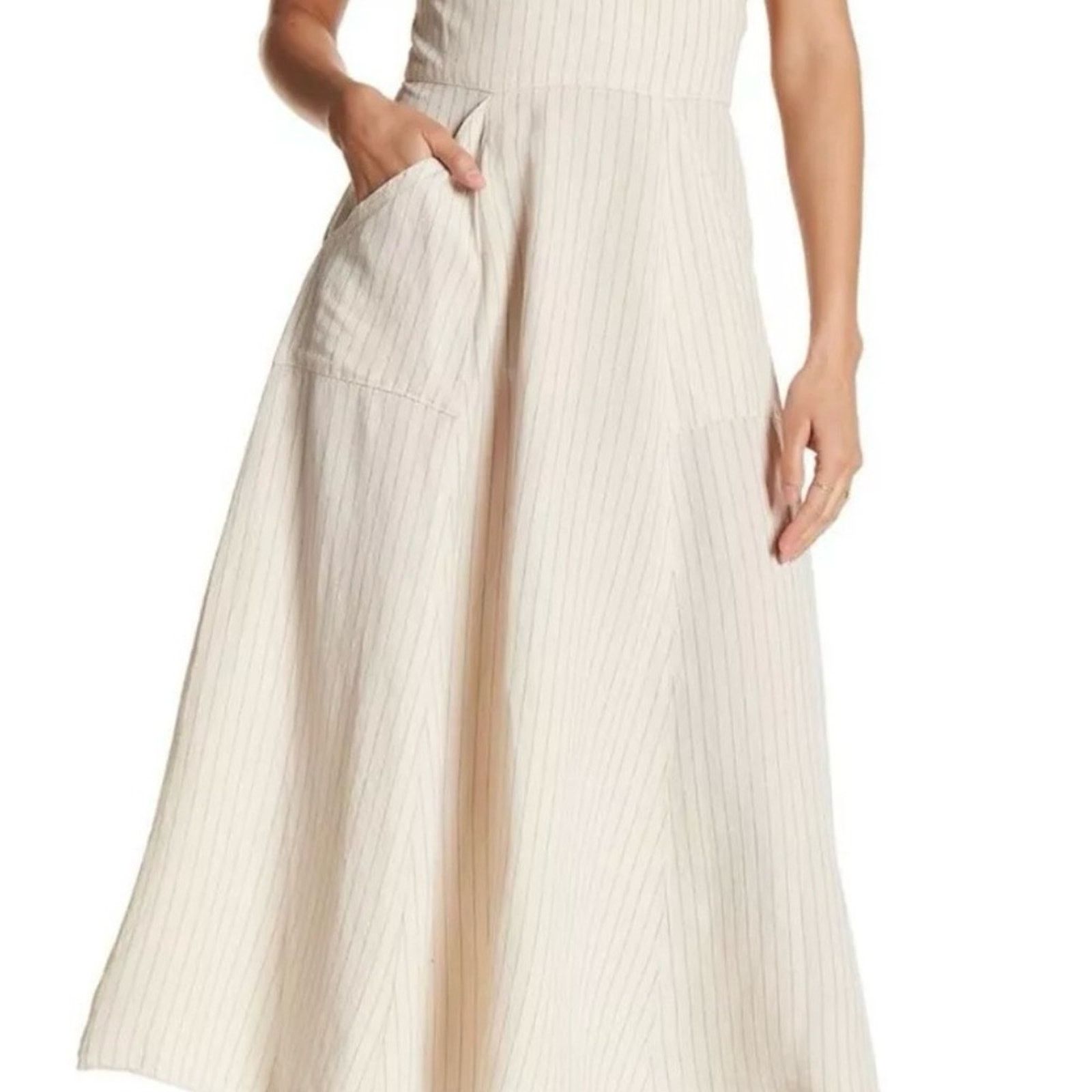 Free People Free people dress Small Midi length Cotton/linen Size S / US 4 / IT 40 - 2 Thumbnail
