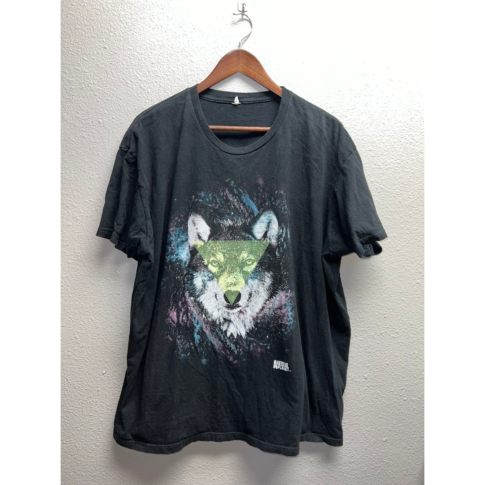 Vintage Vintage Animal Planet Shirt The Wolf Animal Black Tee 2XL Size US XXL / EU 58 / 5 - 1 Thumbnail