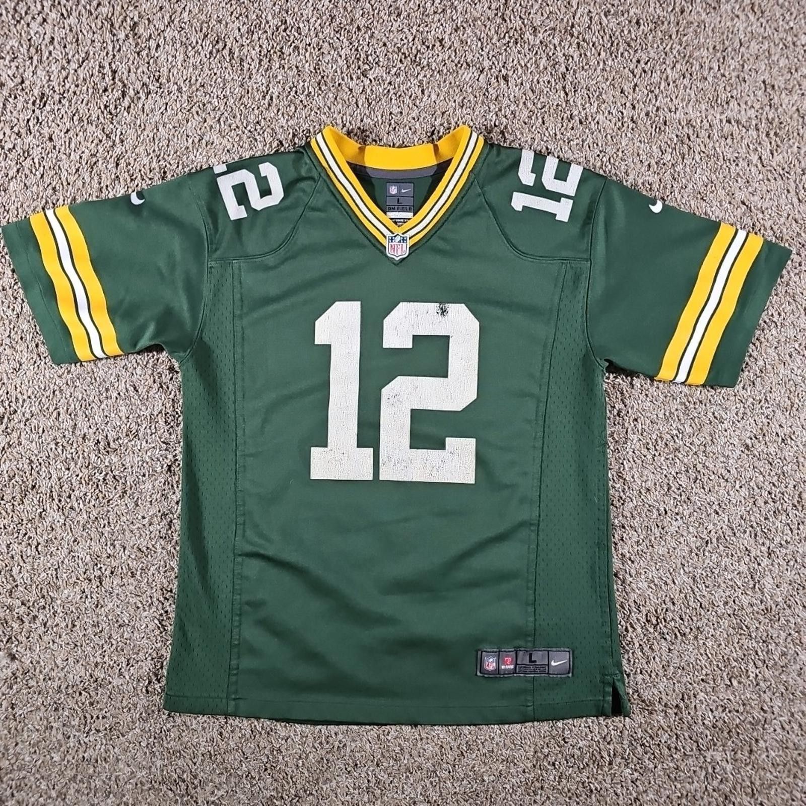 Nike NIKE On-field Boys L 12 Aaron Rodgers #12 Jersey Size ONE SIZE - 1 Thumbnail