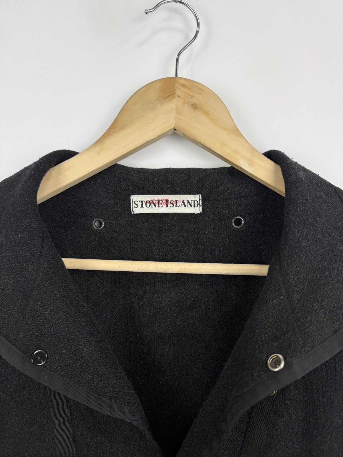 Stone Island 🇮🇹 Vintage 90s Stone Island Wool Jacket Liner Inner Jacket Size US L / EU 52-54 / 3 - 4 Thumbnail
