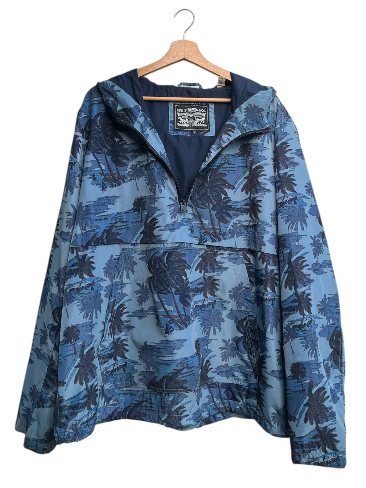 Levi's Beautiful Levi's Hawaiian Aloha Half Zip Windbreaker Size US XL / EU 56 / 4 - 2 Thumbnail