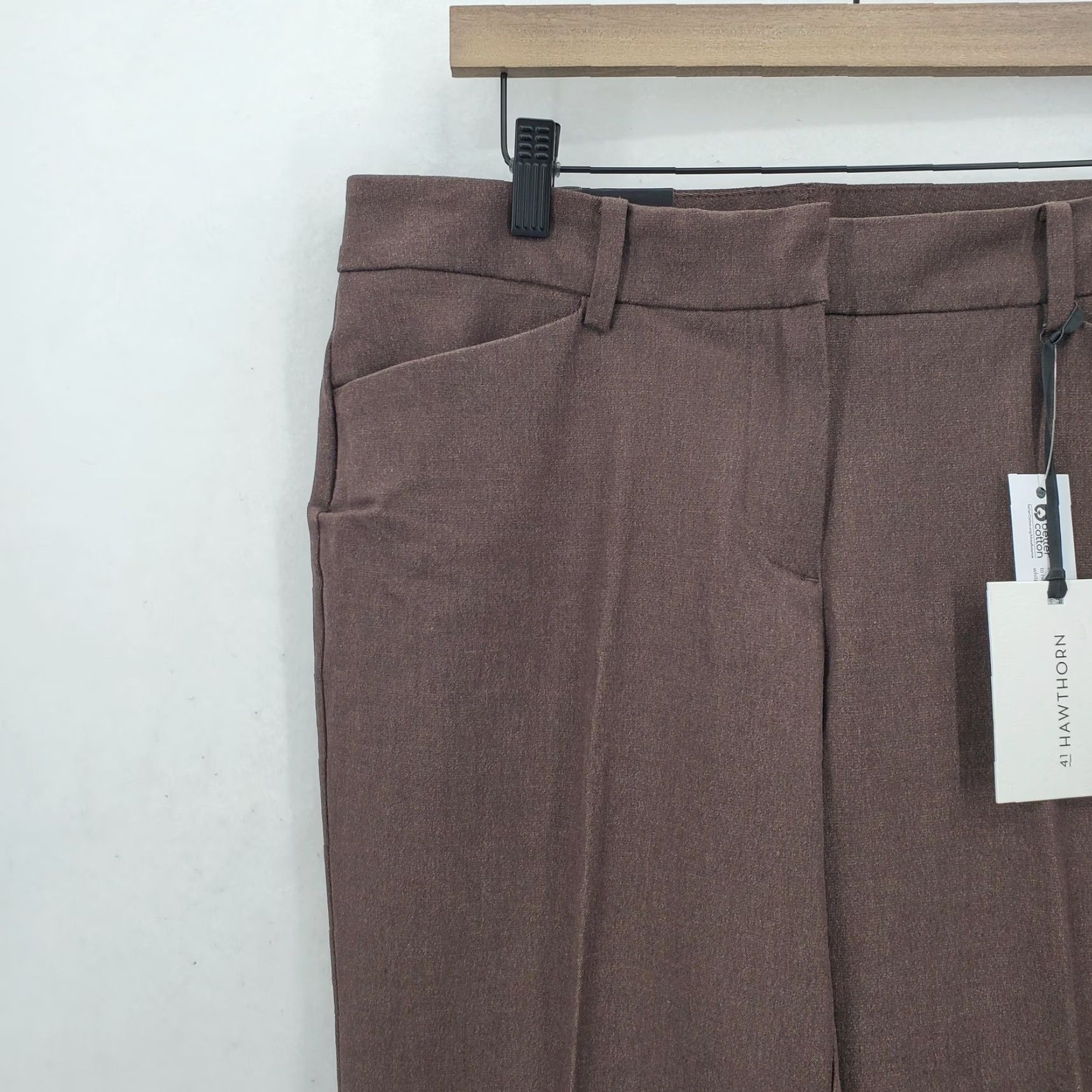 Vintage 41 Hawthorn Becca Mid Rise Bootcut Pants Womens 8 Brown Stretch Stitch Fix NWT Size 30" / US 8 / IT 44 - 3 Thumbnail