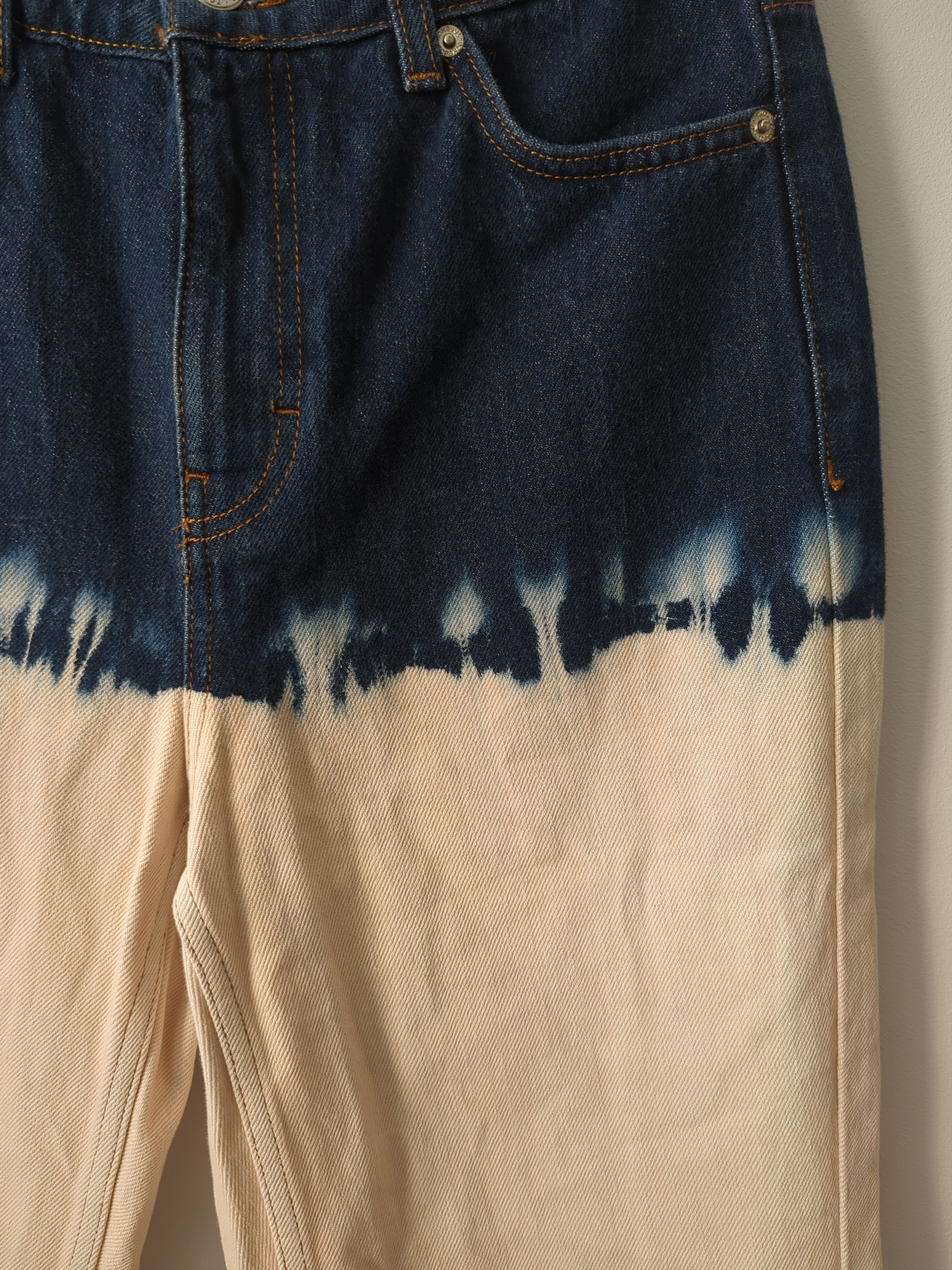 Topshop Topshop Mom Jeans Dip Dye Two Tone Denim Size 28" / US 6 / IT 42 - 3 Thumbnail
