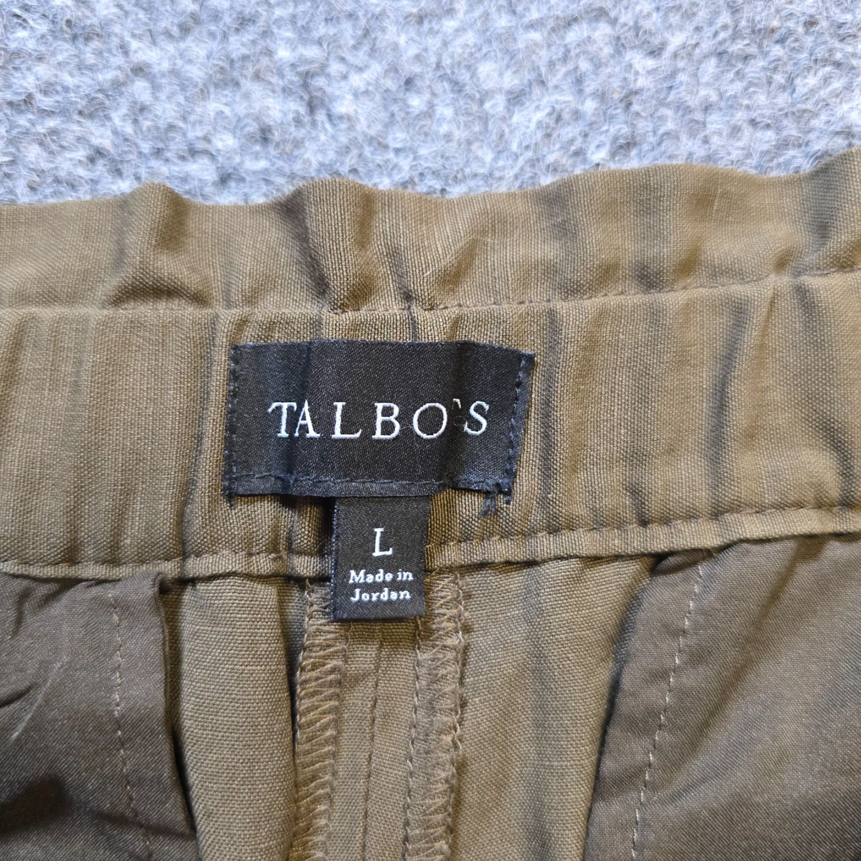 Talbots Talbots Pants Womens Large Brown Green Linen Blend Wide Leg Pull On Pockets Regular Inseam 26 in Dress Pants Mens Womens Boys Girls Size 25" / US 0 / IT 36 - 4 Thumbnail