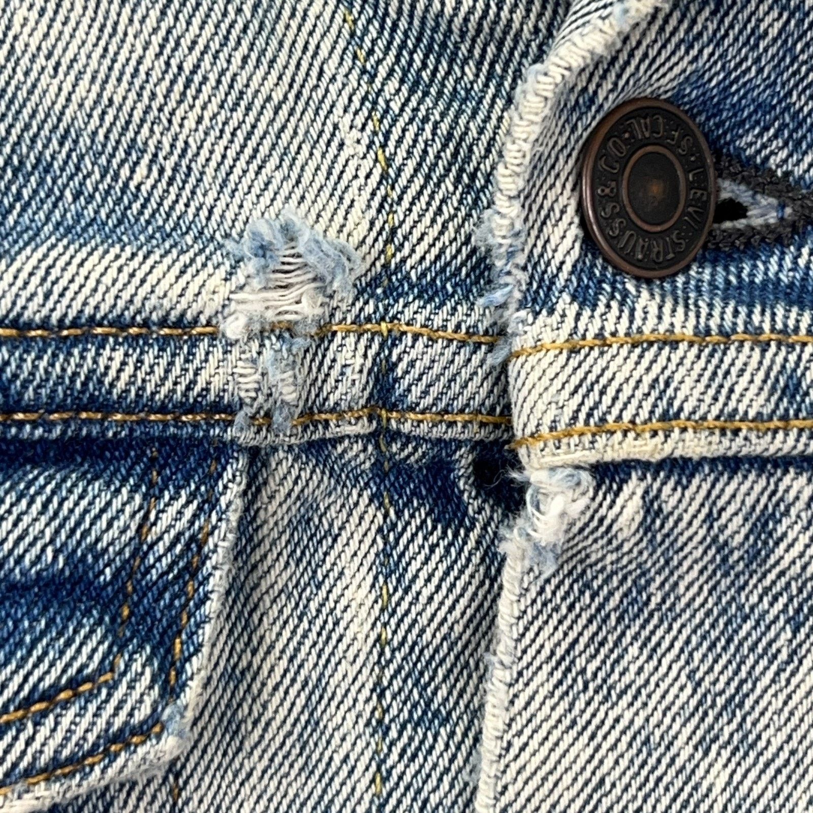 Levi's Levis Acid Wash Denim Jean Trucker Jacket Cloud Blue S Small Size US S / EU 44-46 / 1 - 5 Thumbnail