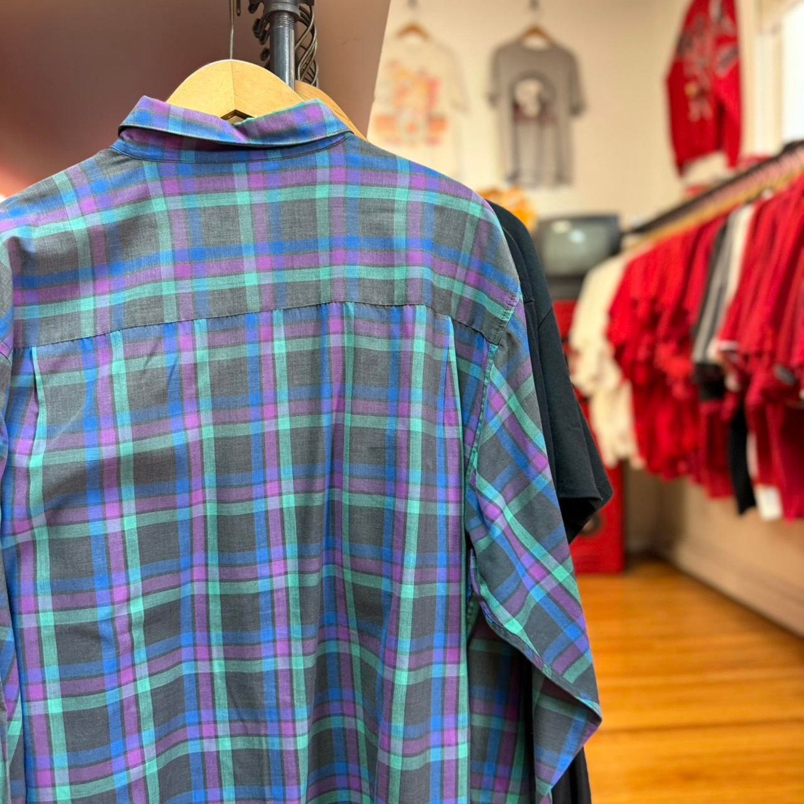 Vintage Vintage 90s Plaid Button Up Shirt Size US XL / EU 56 / 4 - 2 Thumbnail