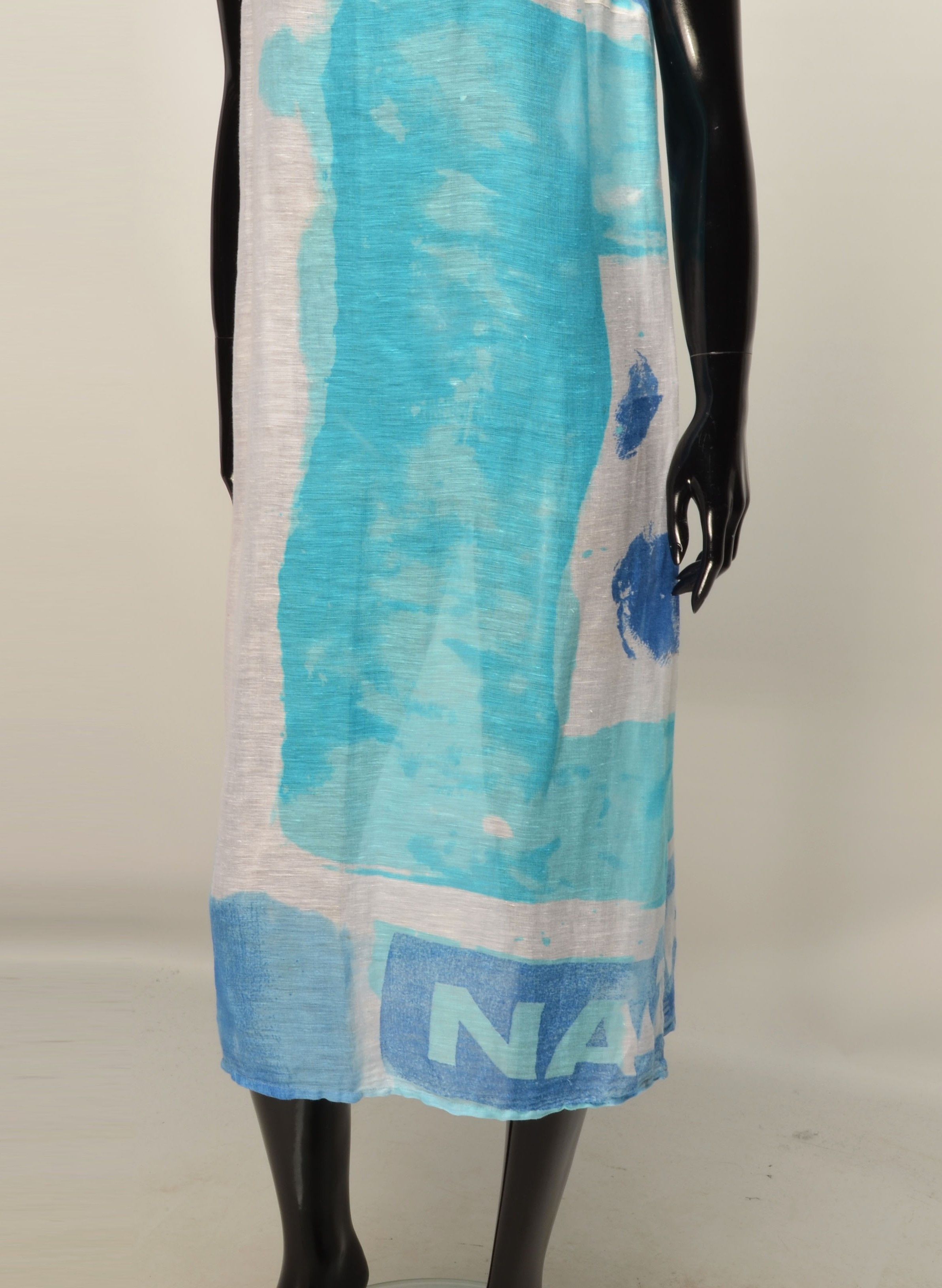 La Perla Vintage Aquasuit by La Perla Linen Midi Flared Beach Dress Size L / US 10 / IT 46 - 3 Thumbnail