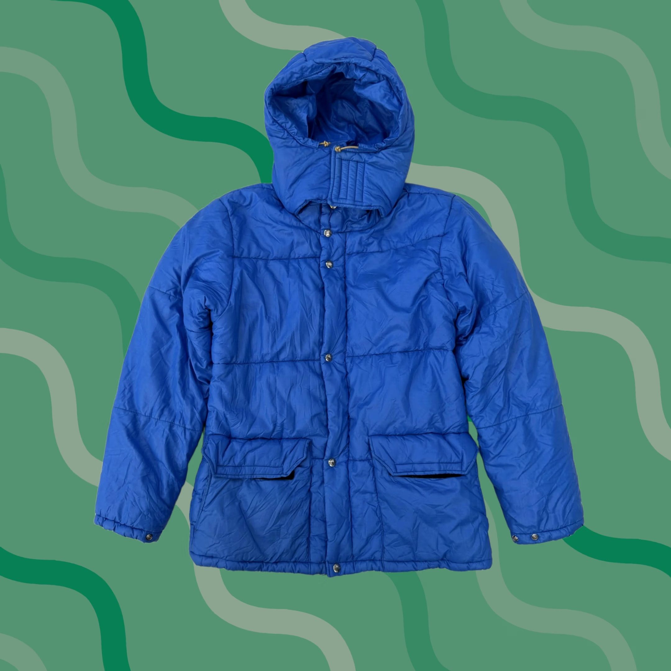 The North Face VINTAGE The North Face Puffer Jacket Mens M Blue Hooded Zip Up Size US M / EU 48-50 / 2 - 1 Thumbnail