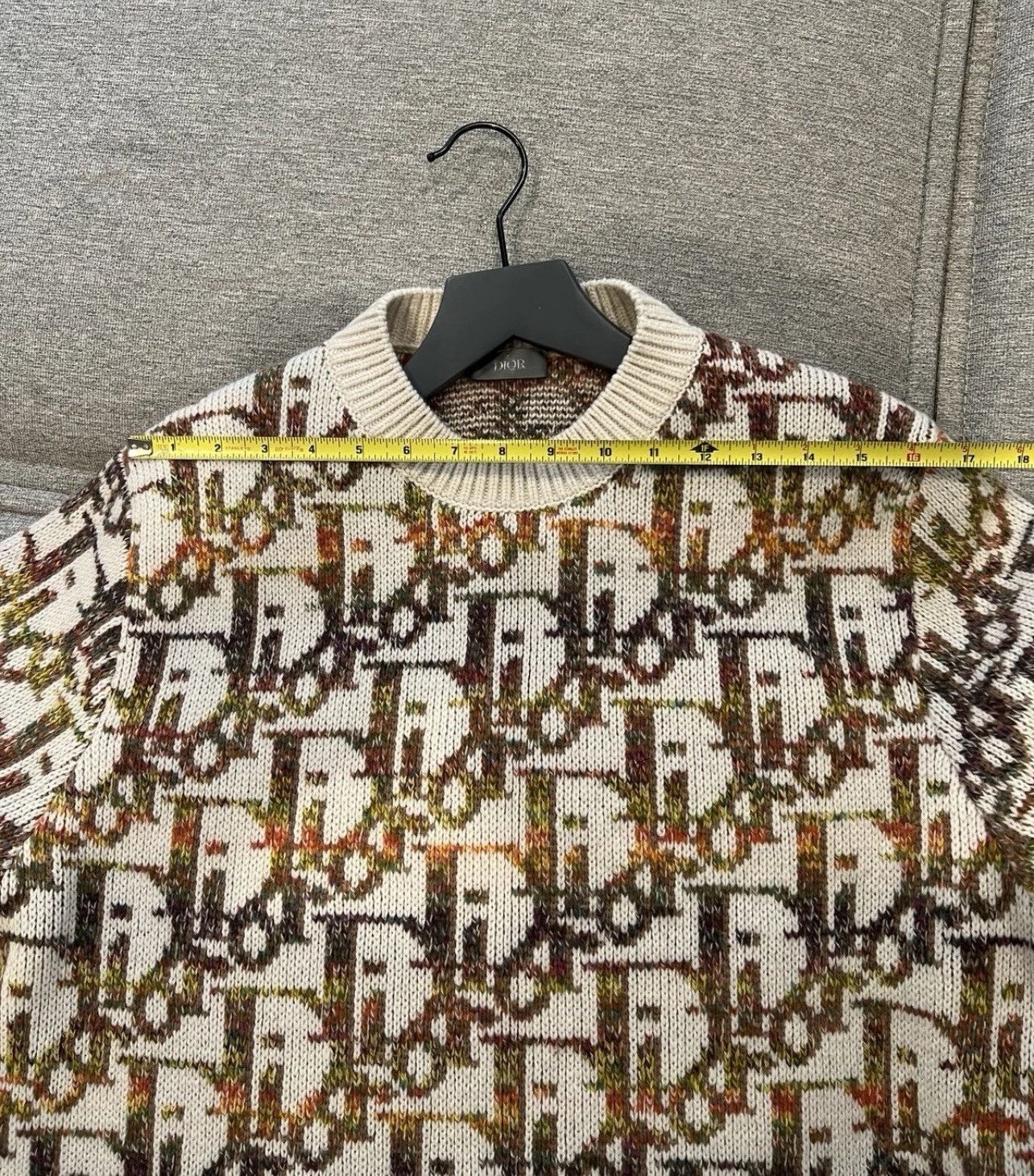 Dior Dior Oblique Fantasy Wool Jacquard Sweater USED size M Size US M / EU 48-50 / 2 - 6 Thumbnail