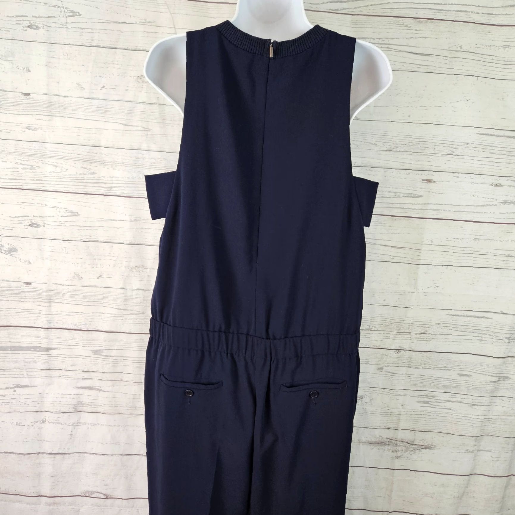 Trina Turk Trina Turk Jumpsuit Womens Size 10 Solid Blue Sleeveless Cutouts One-Piece Fashion Size 32" / US 10 / IT 46 - 5 Thumbnail