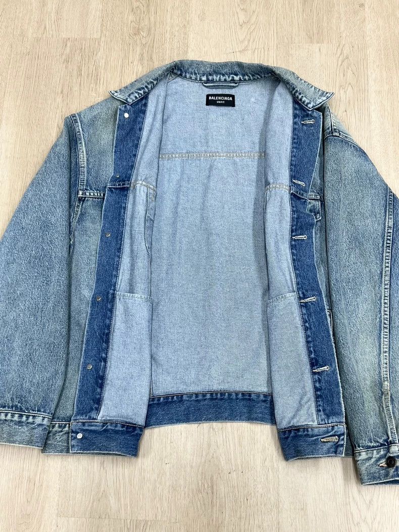 Balenciaga Balenciaga Embroidered Logo Denim Jacket L Size Size US L / EU 52-54 / 3 - 5 Thumbnail