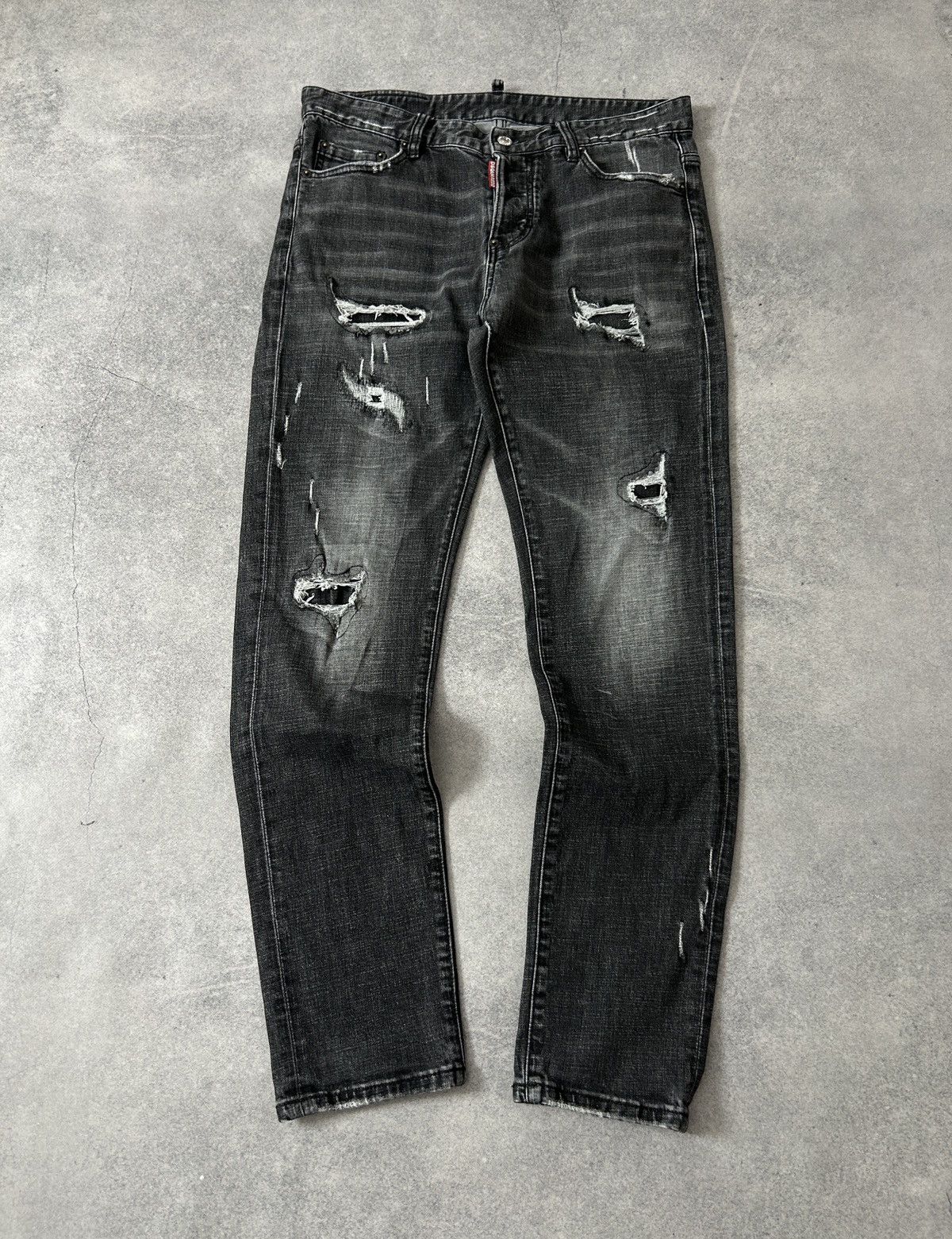 Dsquared2 Dsquared2 skinny distressed black denim jeans Size US 32 / EU 48 - 1 Thumbnail