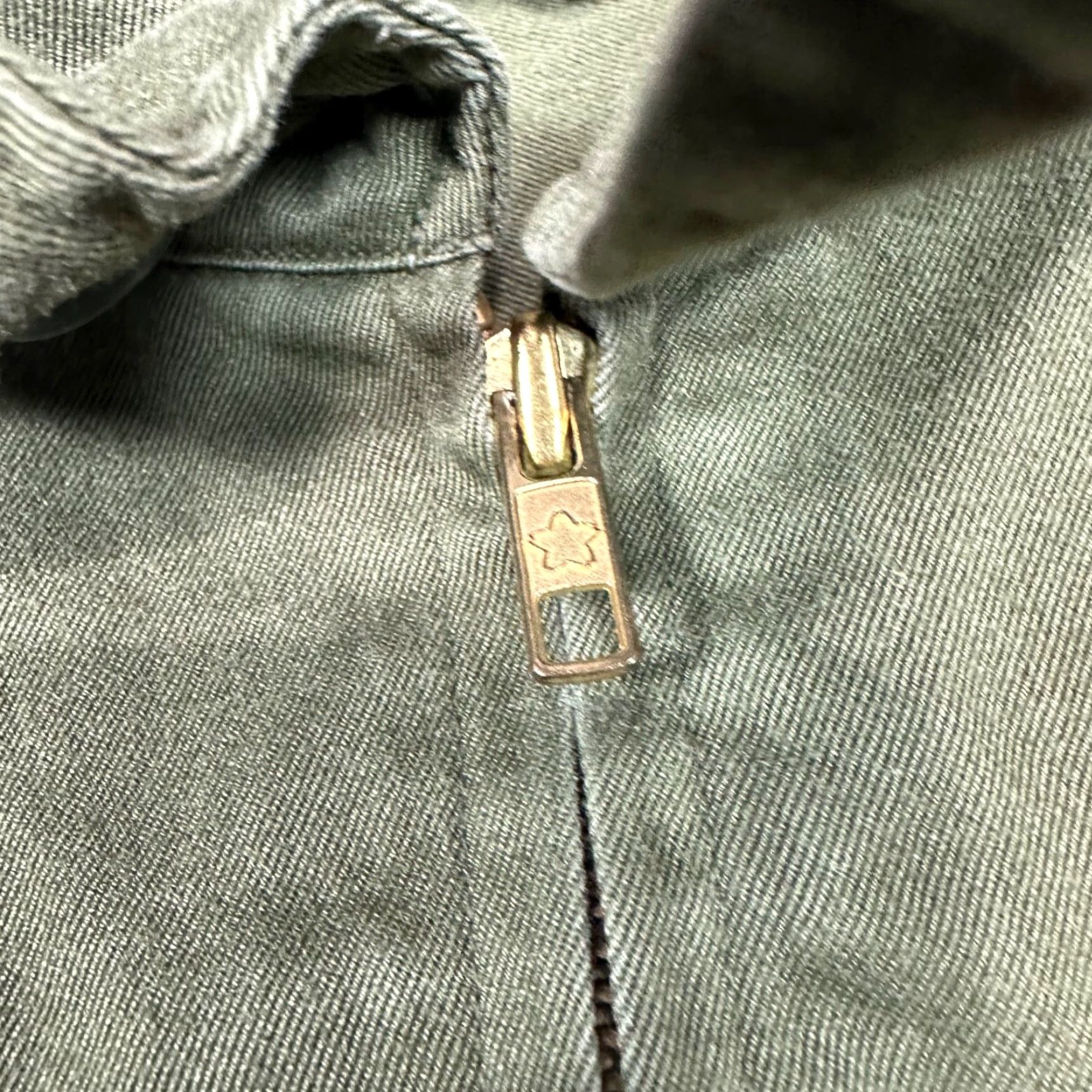 Vintage Womens Jacket Military Green Size M Long Sleeve Chest Pockets - Unbranded Cotton Zip Front Basic Jacket Womens M Green Size M / US 6-8 / IT 42-44 - 7 Thumbnail