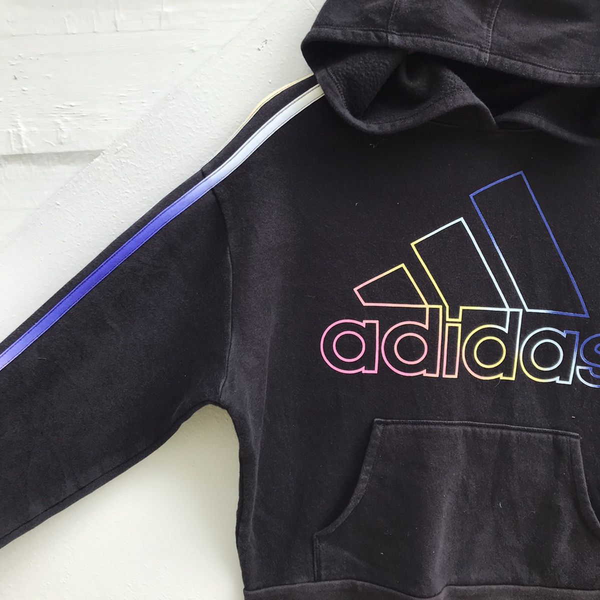 Adidas Adidas 3 Stripes Crop Top Hoodie Size XL / US 12-14 / IT 48-50 - 4 Thumbnail