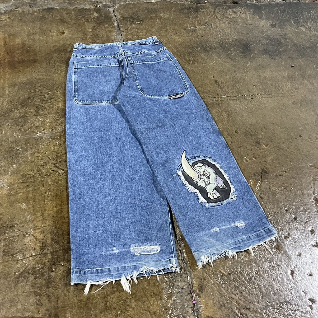JNCO × Vintage CRAZY VINTAGE JNCO RHINO JEANS Y2K ENDANGERED SPECIES RAVE Size US 34 / EU 50 - 3 Thumbnail