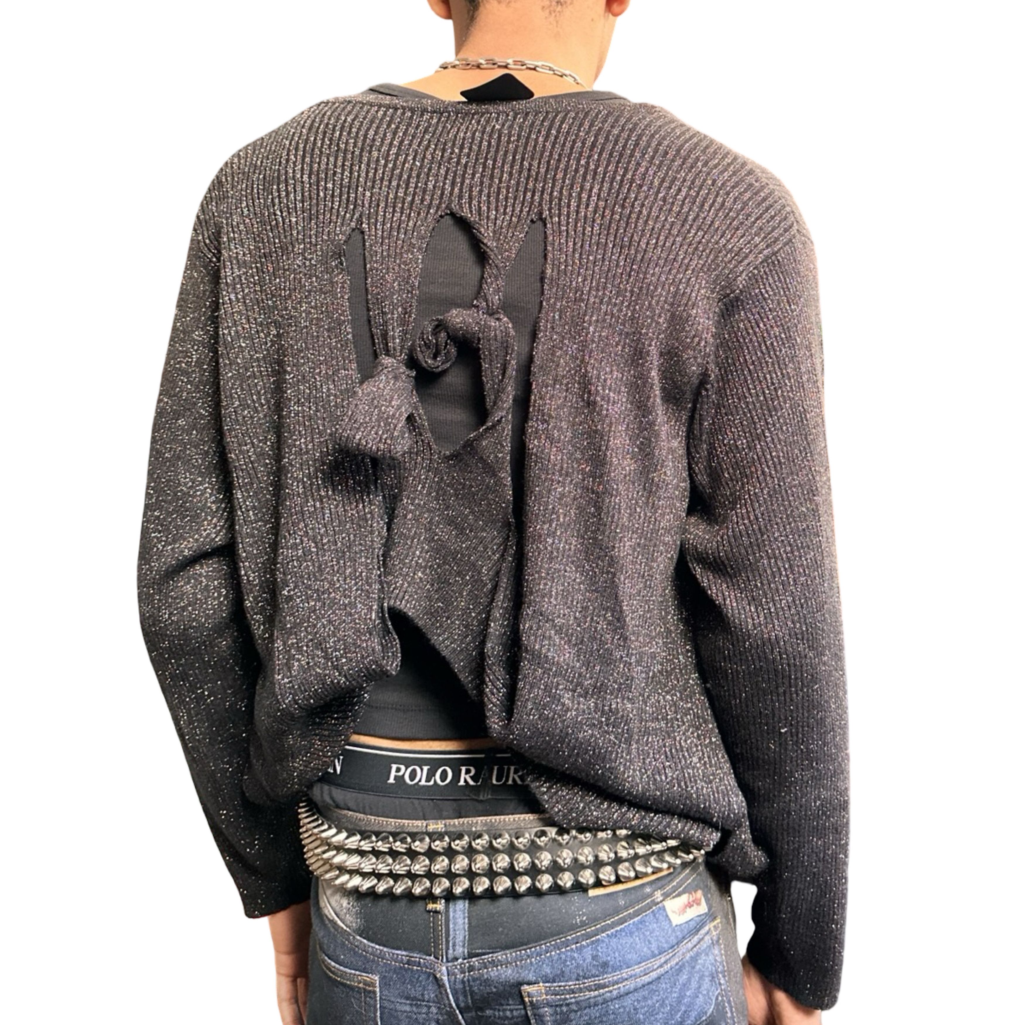 Other ASTROBOI* Black Lurex Cardigan Sweater - 3XL Size US XXL / EU 58 / 5 - 3 Thumbnail