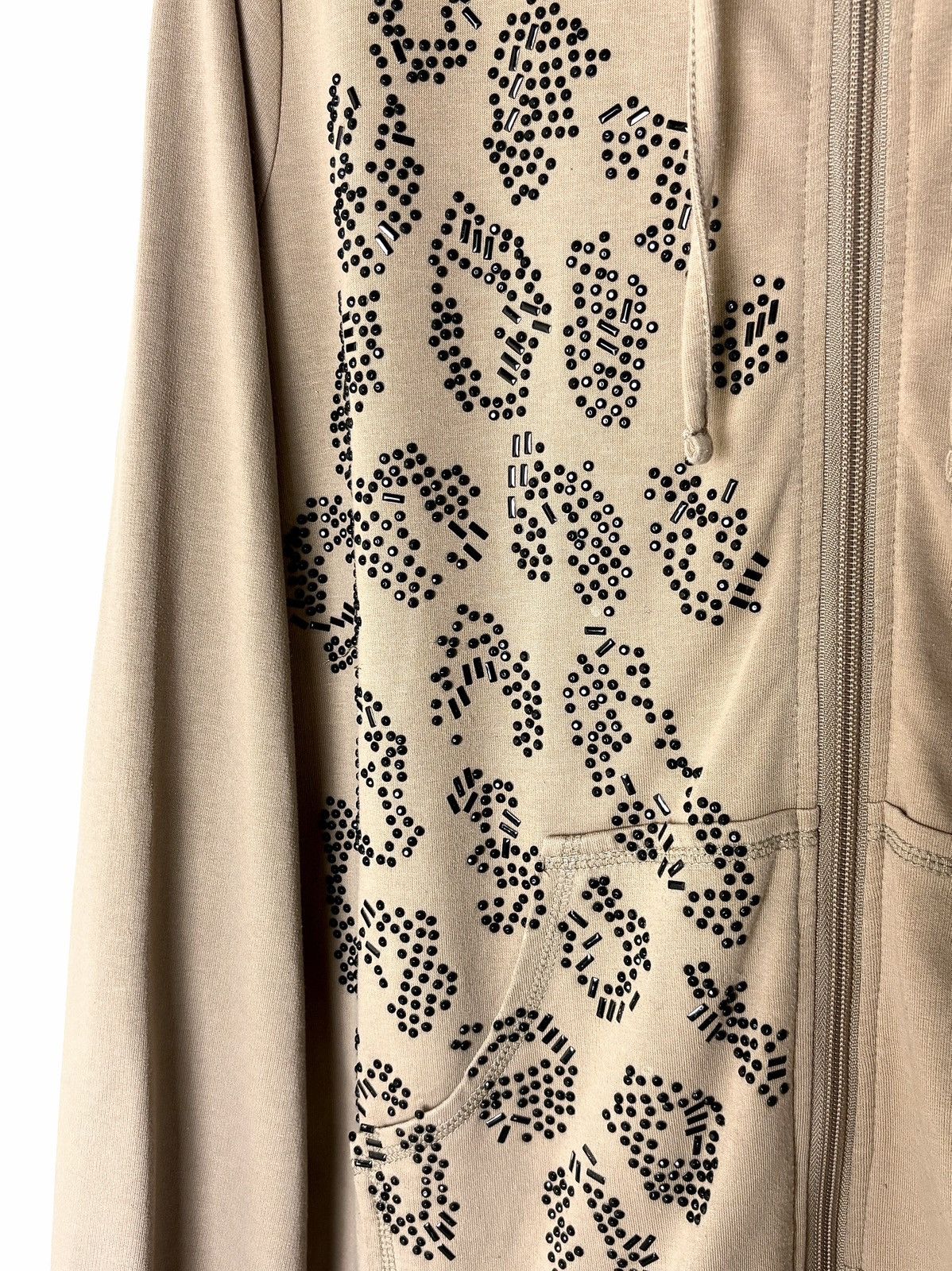 Japanese Brand Onque Casuals Rhinestone Leopard Zip Hoodie Size US M / EU 48-50 / 2 - 7 Thumbnail