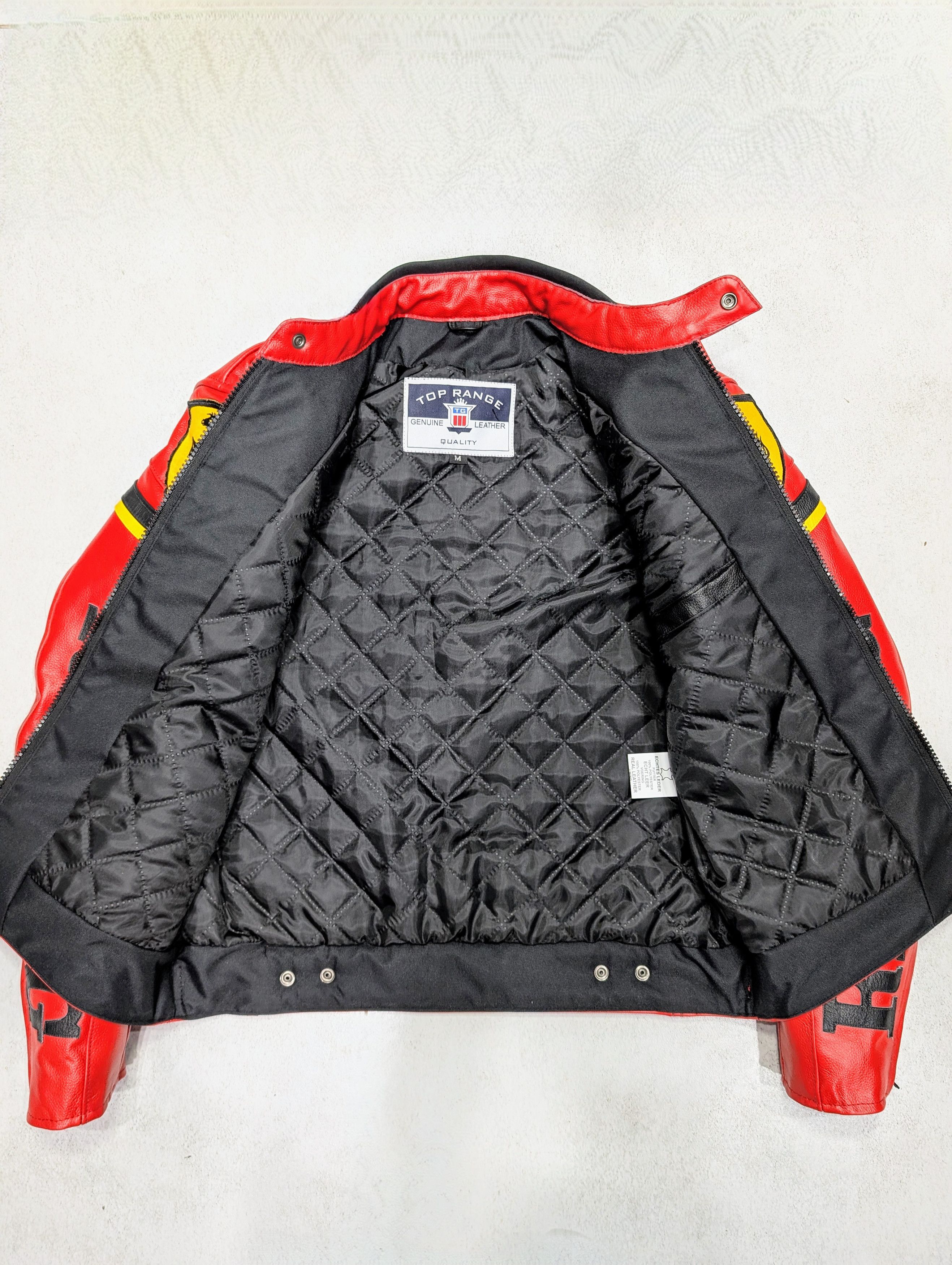 Genuine Leather Ferrari Racing Leather Jacket F1 Racing ''M'' Size US M / EU 48-50 / 2 - 5 Thumbnail